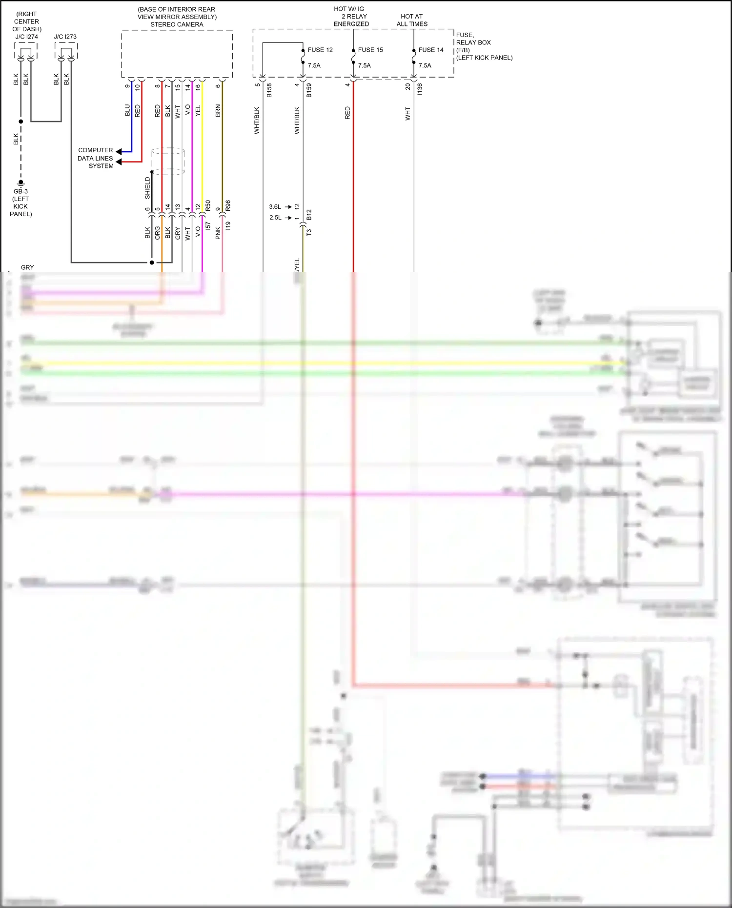 Wiring diagram computer data lines system for Subaru Outback BS facelift (2017-2021) (32 of 77)