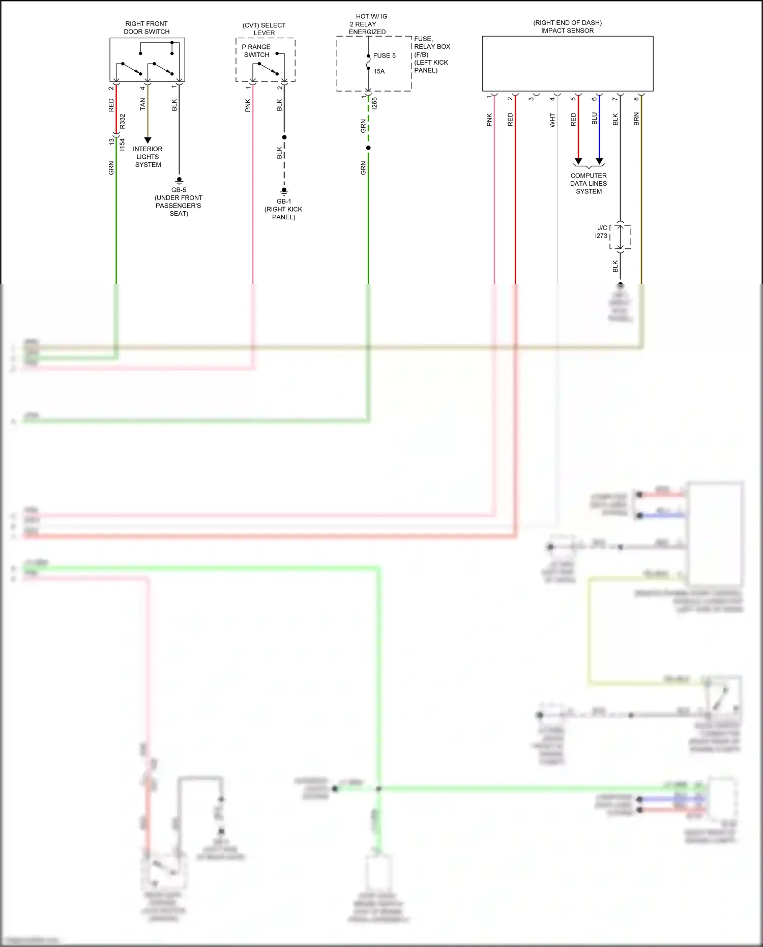 Wiring diagram computer data lines system for Subaru Outback BS facelift (2017-2021) (19 of 77)