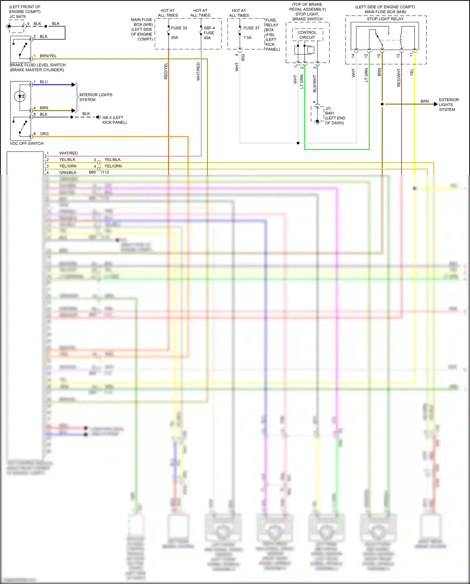 Wiring diagram control circuit for Subaru Outback BS facelift (2017-2021) (1 of 6)
