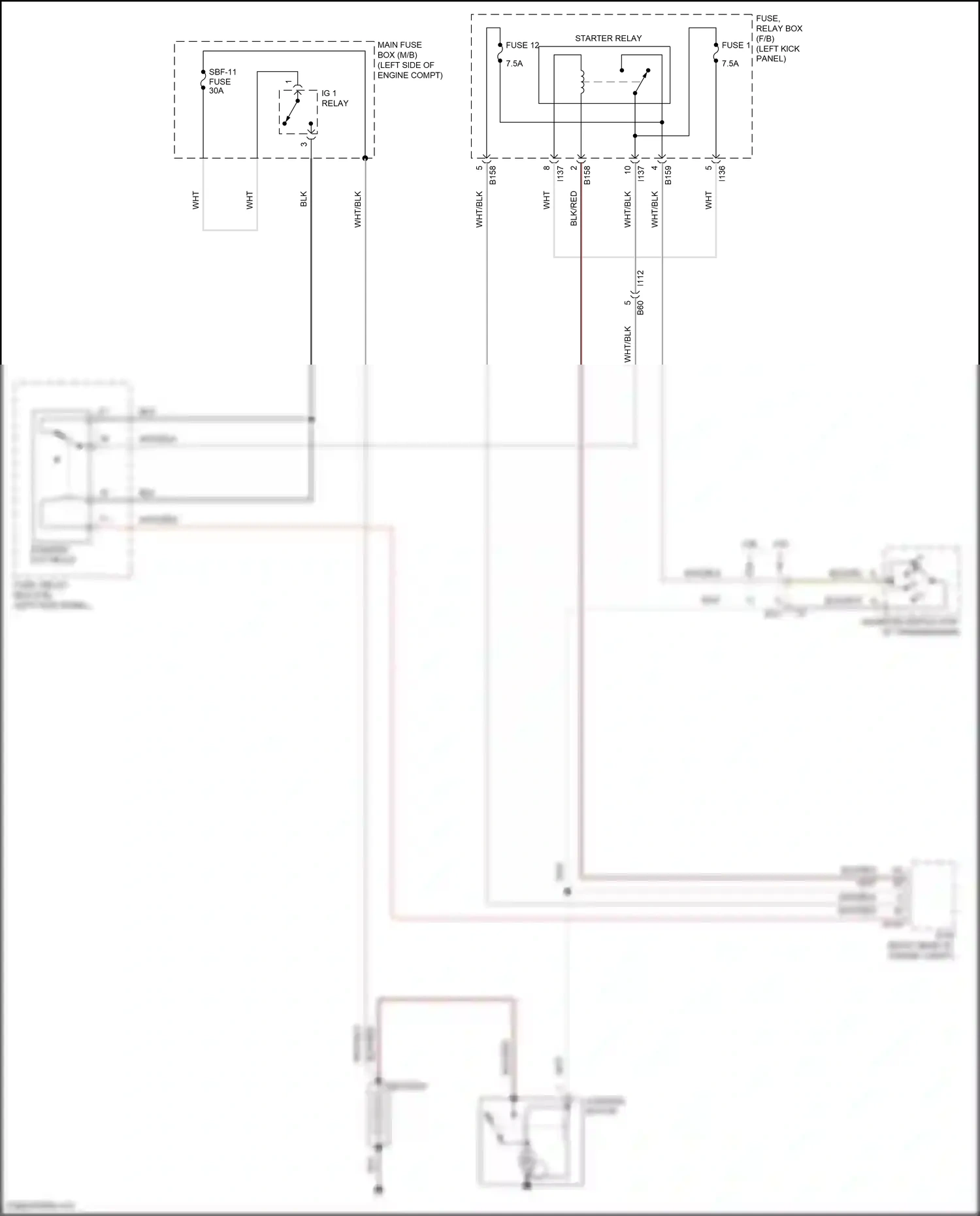 Wiring diagram fuse 12 for Subaru Outback BS facelift (2017-2021) (5 of 6)