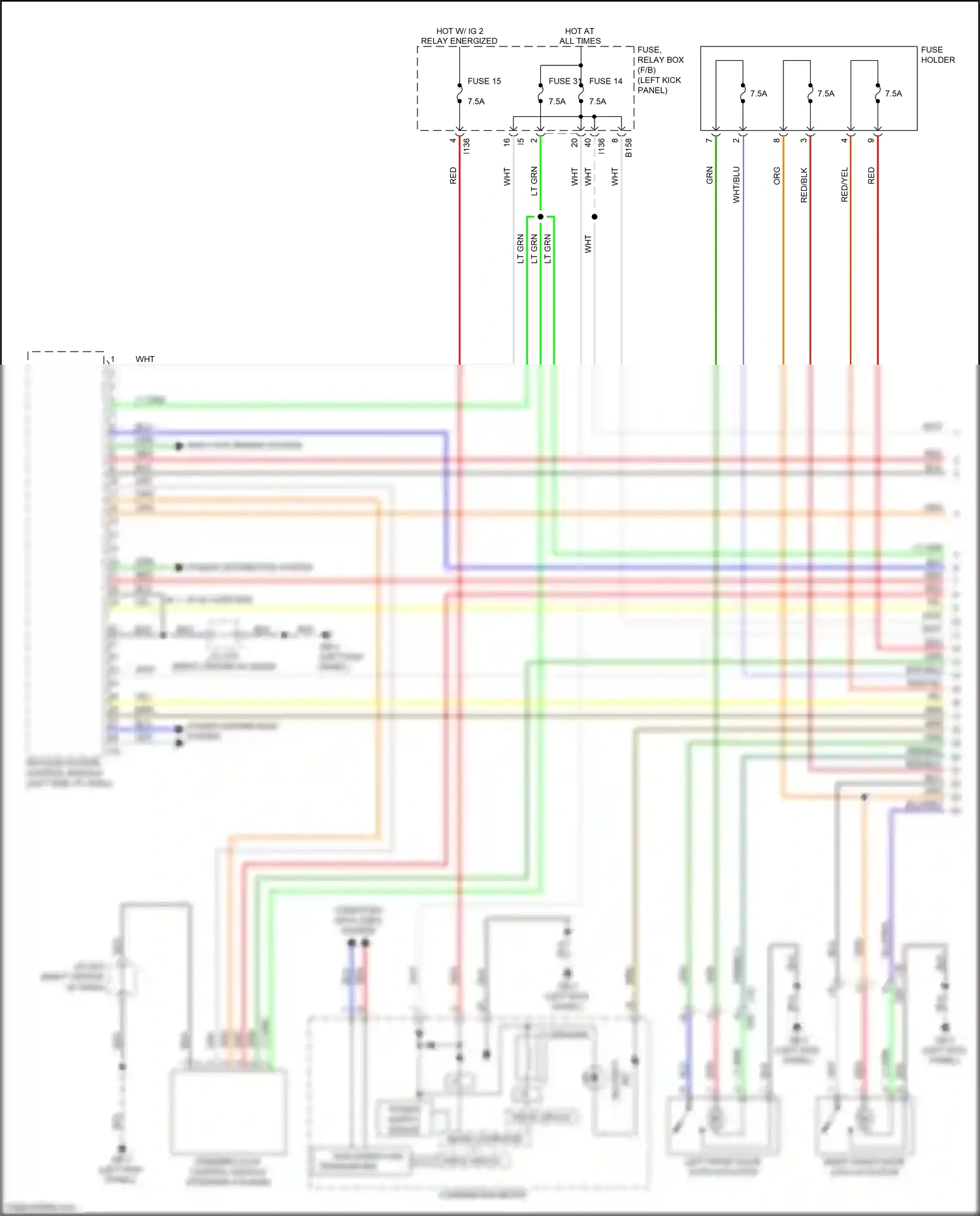 Wiring diagram fuse 15 for Subaru Outback BS facelift (2017-2021) (23 of 38)