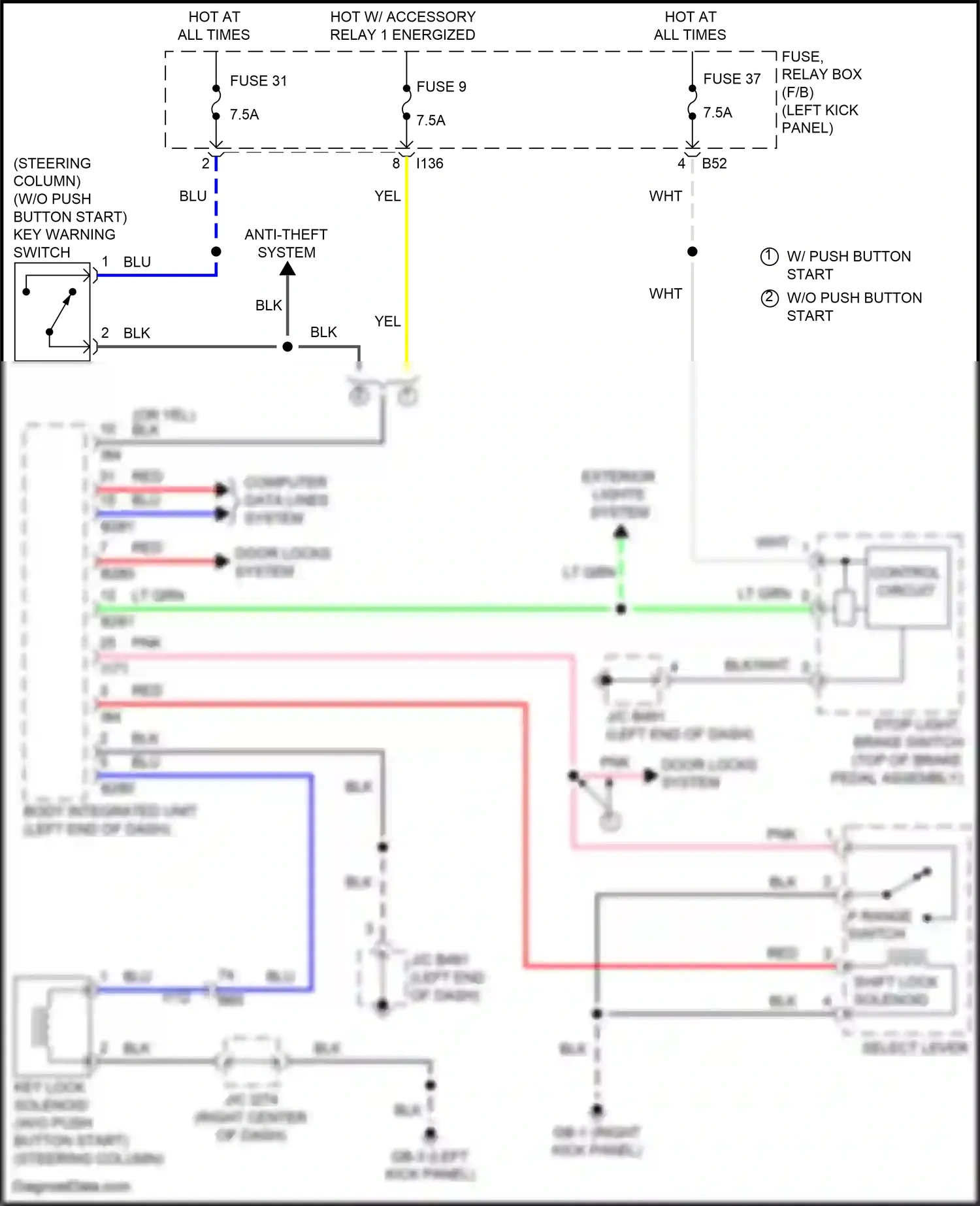 Wiring diagram fuse 9 for Subaru Outback BS facelift (2017-2021) (9 of 17)