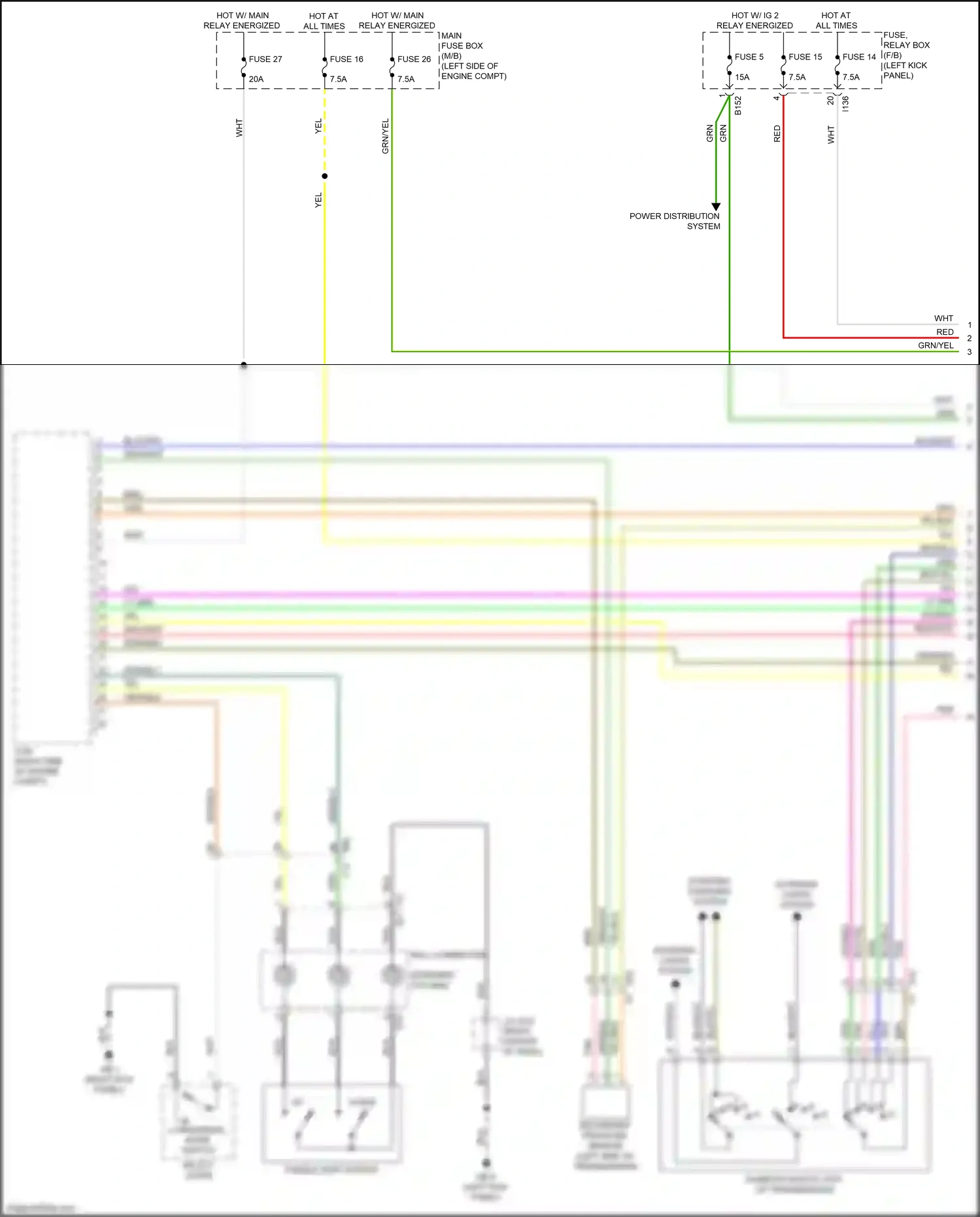 Wiring diagram grn/red for Subaru Outback BS facelift (2017-2021) (2 of 16)
