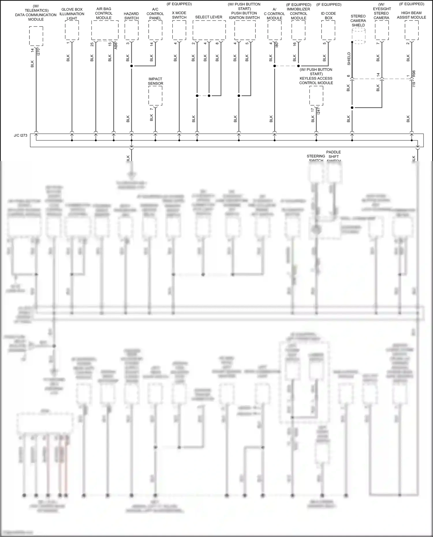 Wiring diagram id code box for Subaru Outback BS facelift (2017-2021) (1 of 2)