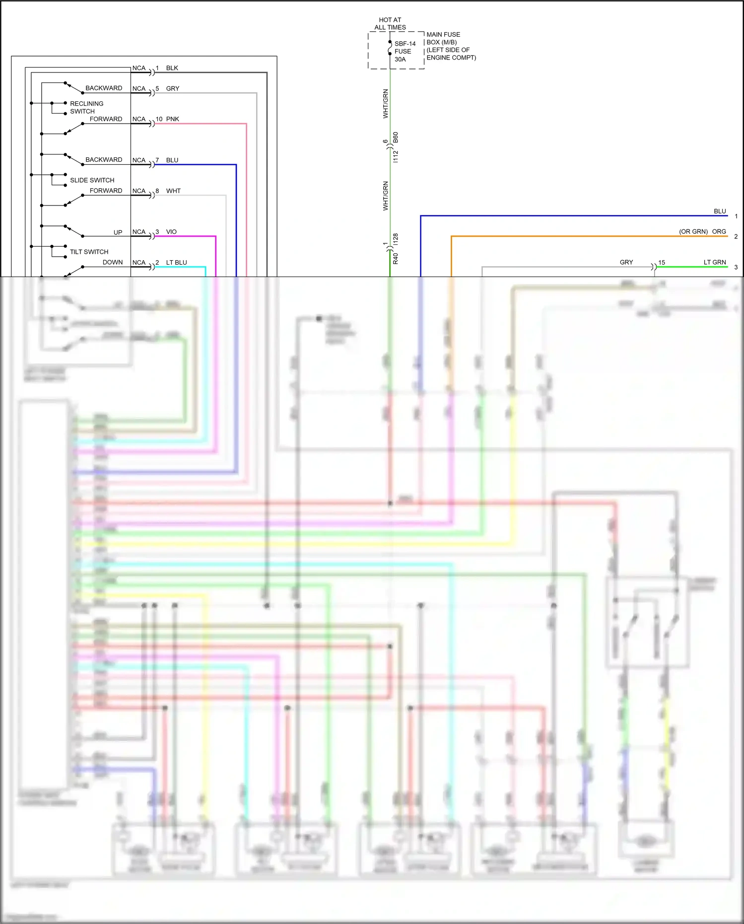 Wiring diagram nca for Subaru Outback BS facelift (2017-2021) (34 of 44)