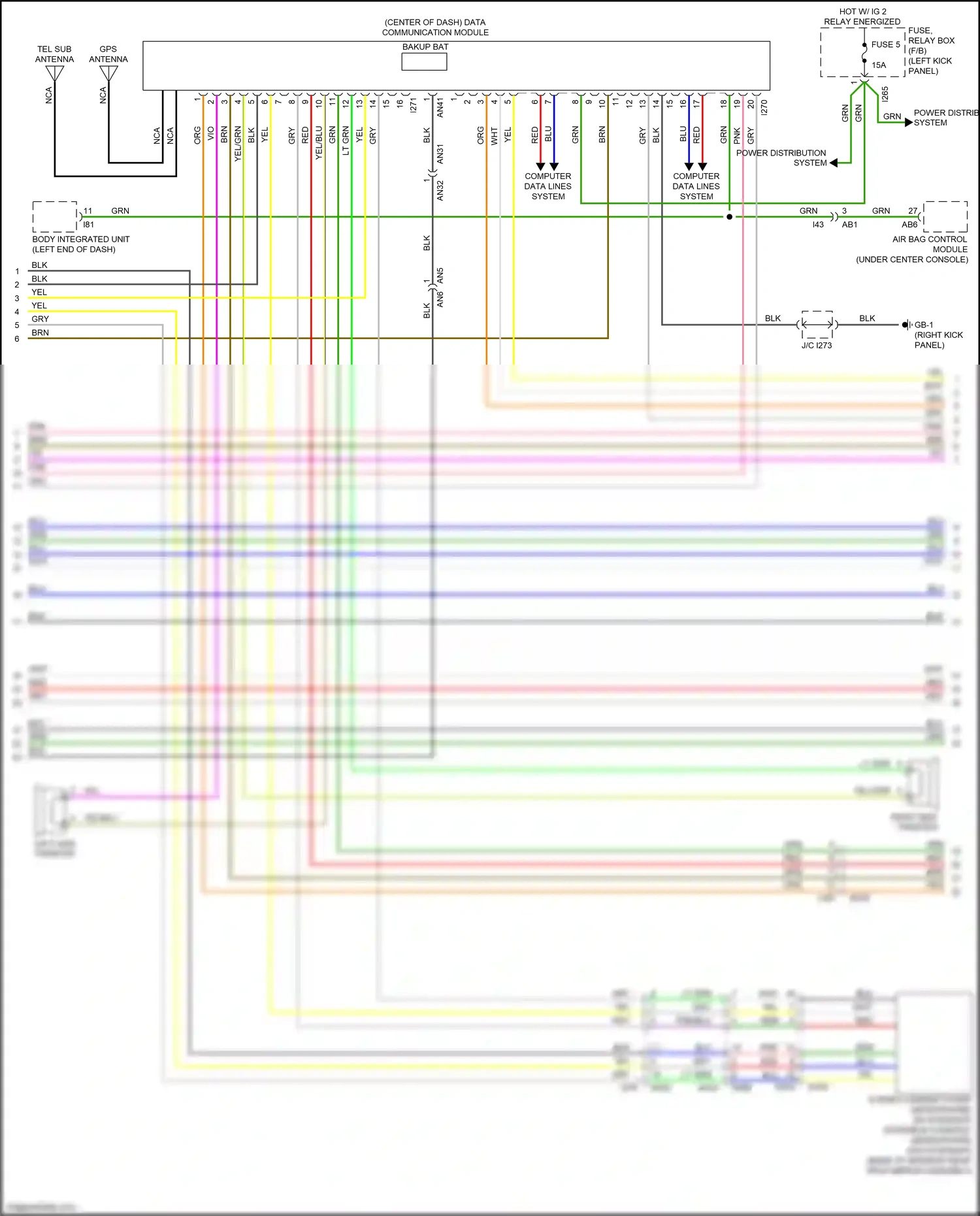 Wiring diagram nca for Subaru Outback BS facelift (2017-2021) (13 of 44)