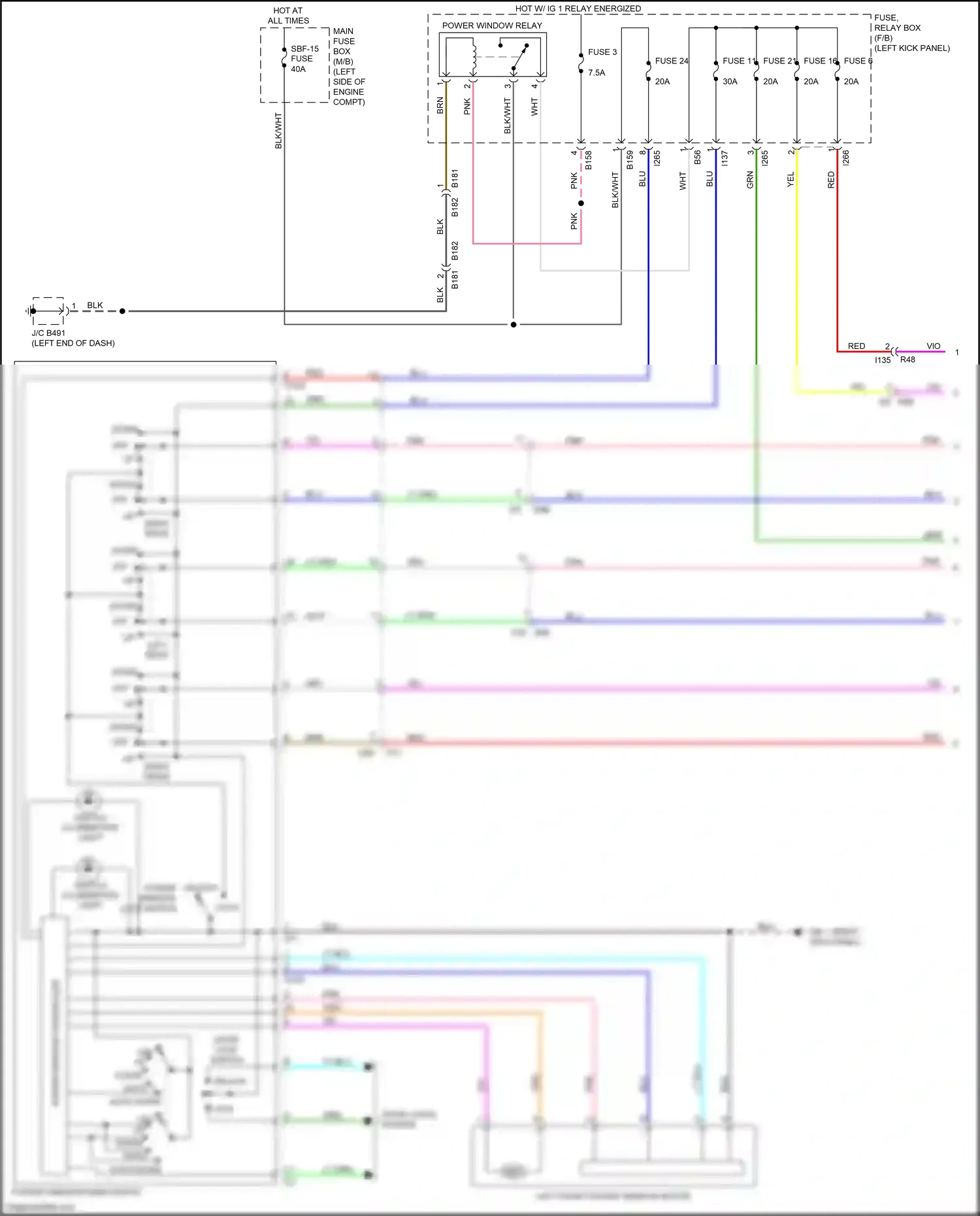 Wiring diagram off up for Subaru Outback BS facelift (2017-2021) (2 of 2)