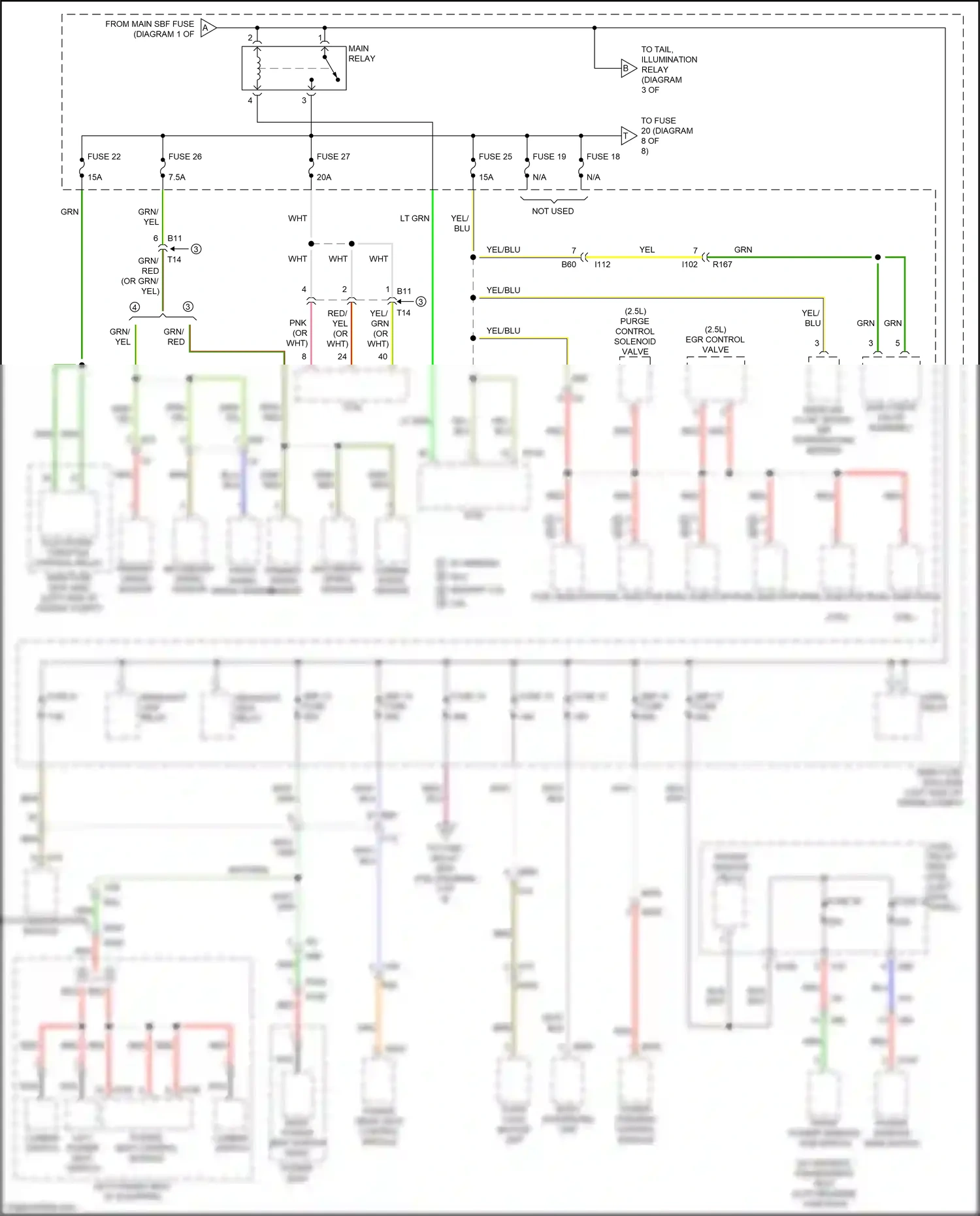 Wiring diagram (or for Subaru Outback BS facelift (2017-2021) (1 of 2)