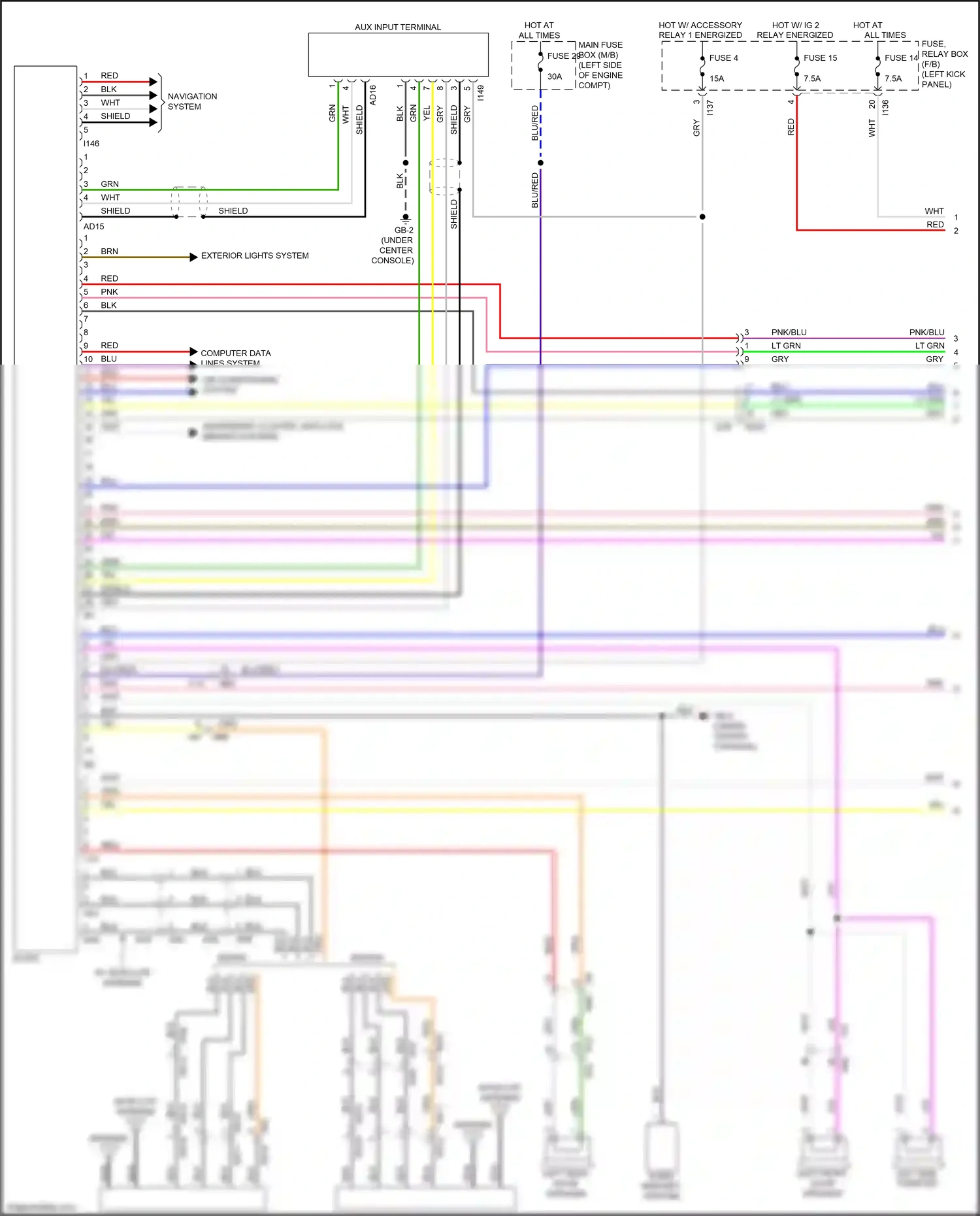 Wiring diagram pnk for Subaru Outback BS facelift (2017-2021) (48 of 111)