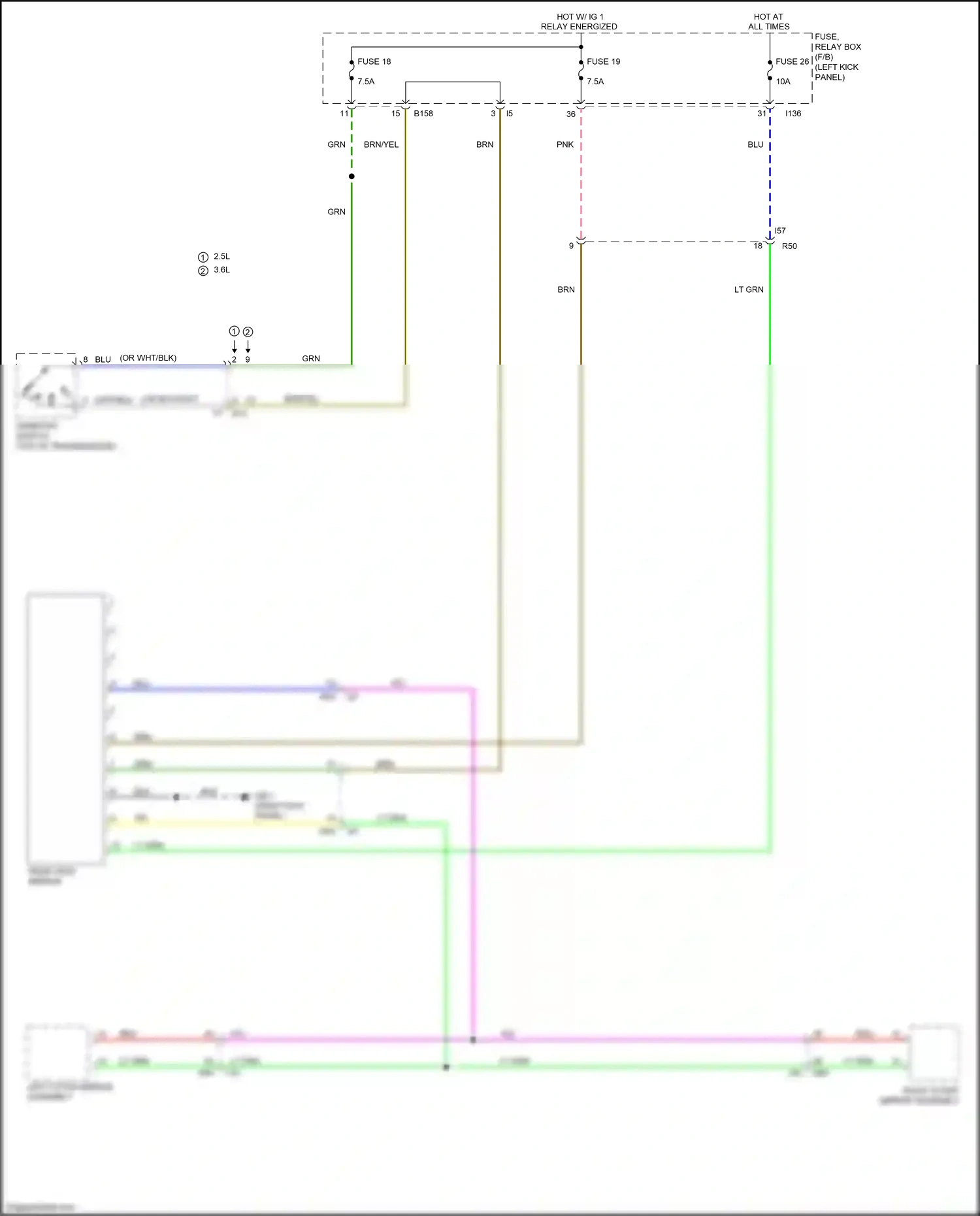 Wiring diagram pnk for Subaru Outback BS facelift (2017-2021) (2 of 111)