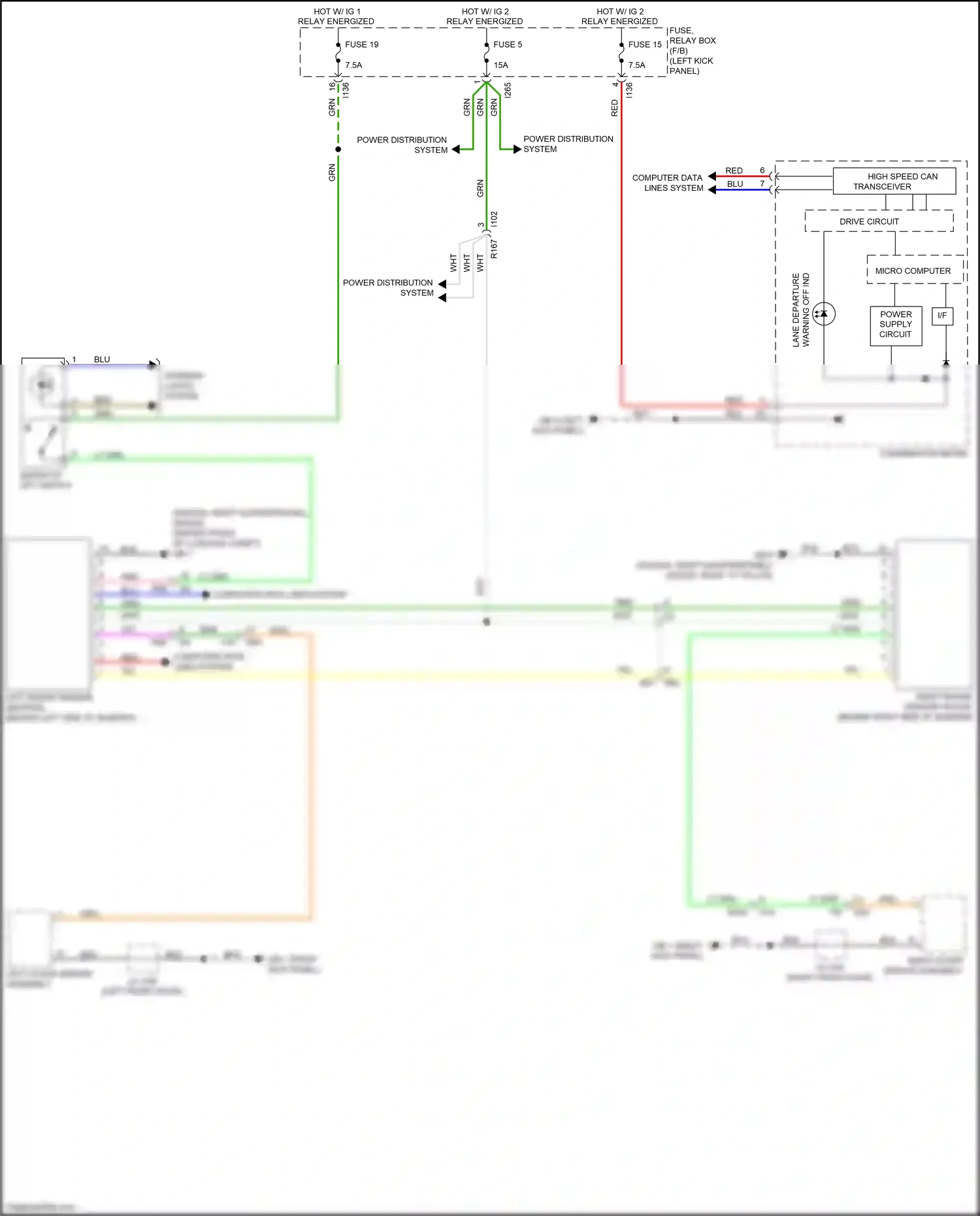Wiring diagram power distribution system for Subaru Outback BS facelift (2017-2021) (19 of 28)