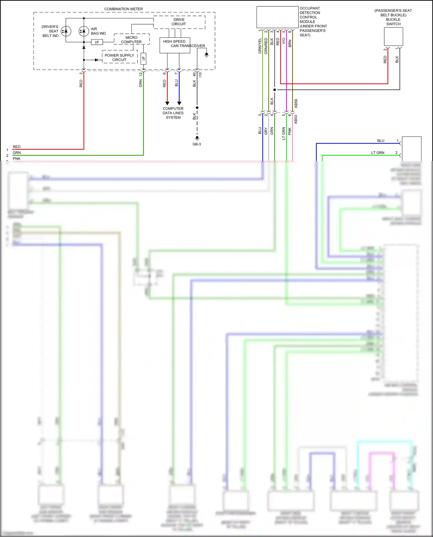 Wiring diagram right front door impact sensor for Subaru Outback BS facelift (2017-2021) (1 of 1)