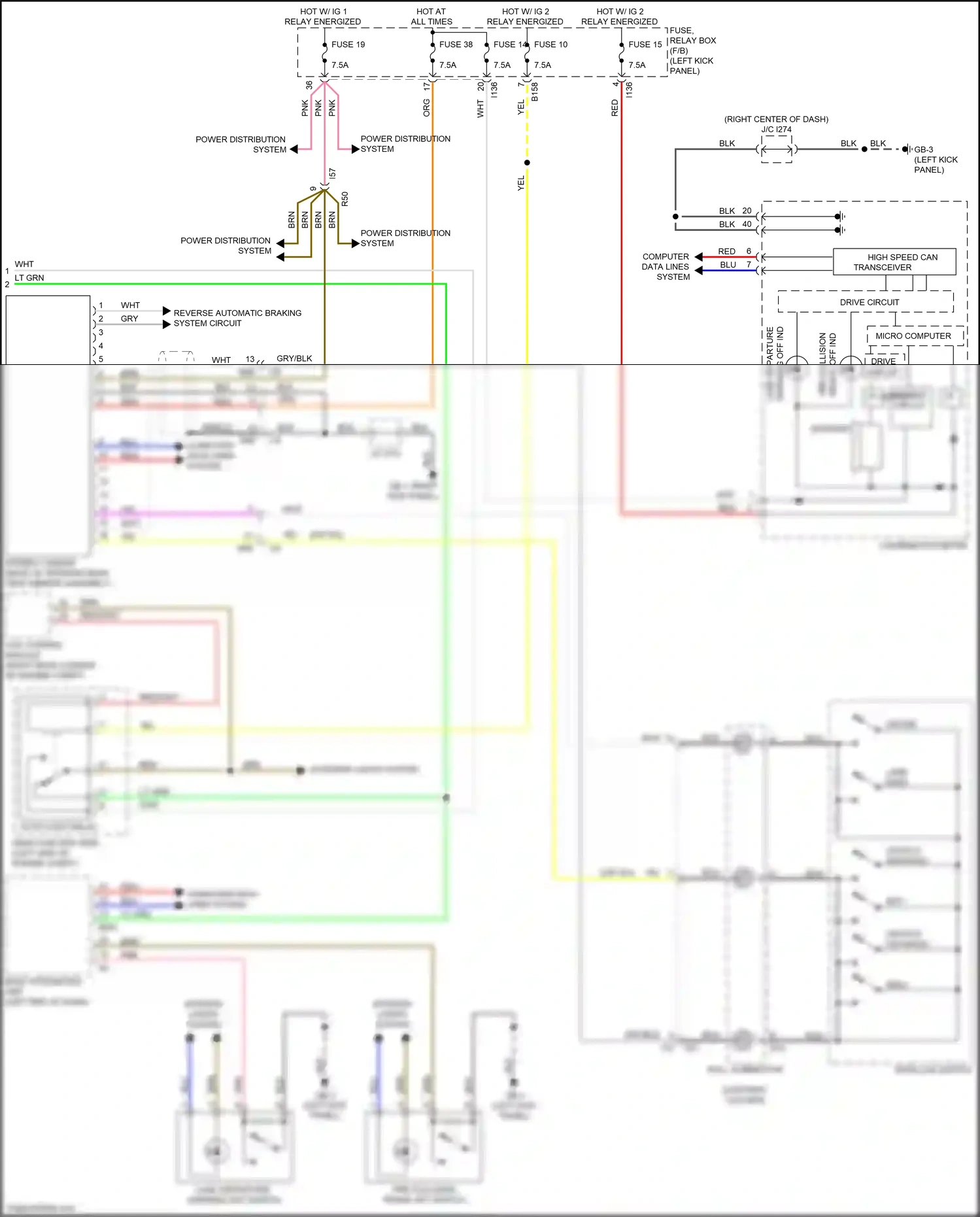 Wiring diagram satellite switch for Subaru Outback BS facelift (2017-2021) (2 of 12)