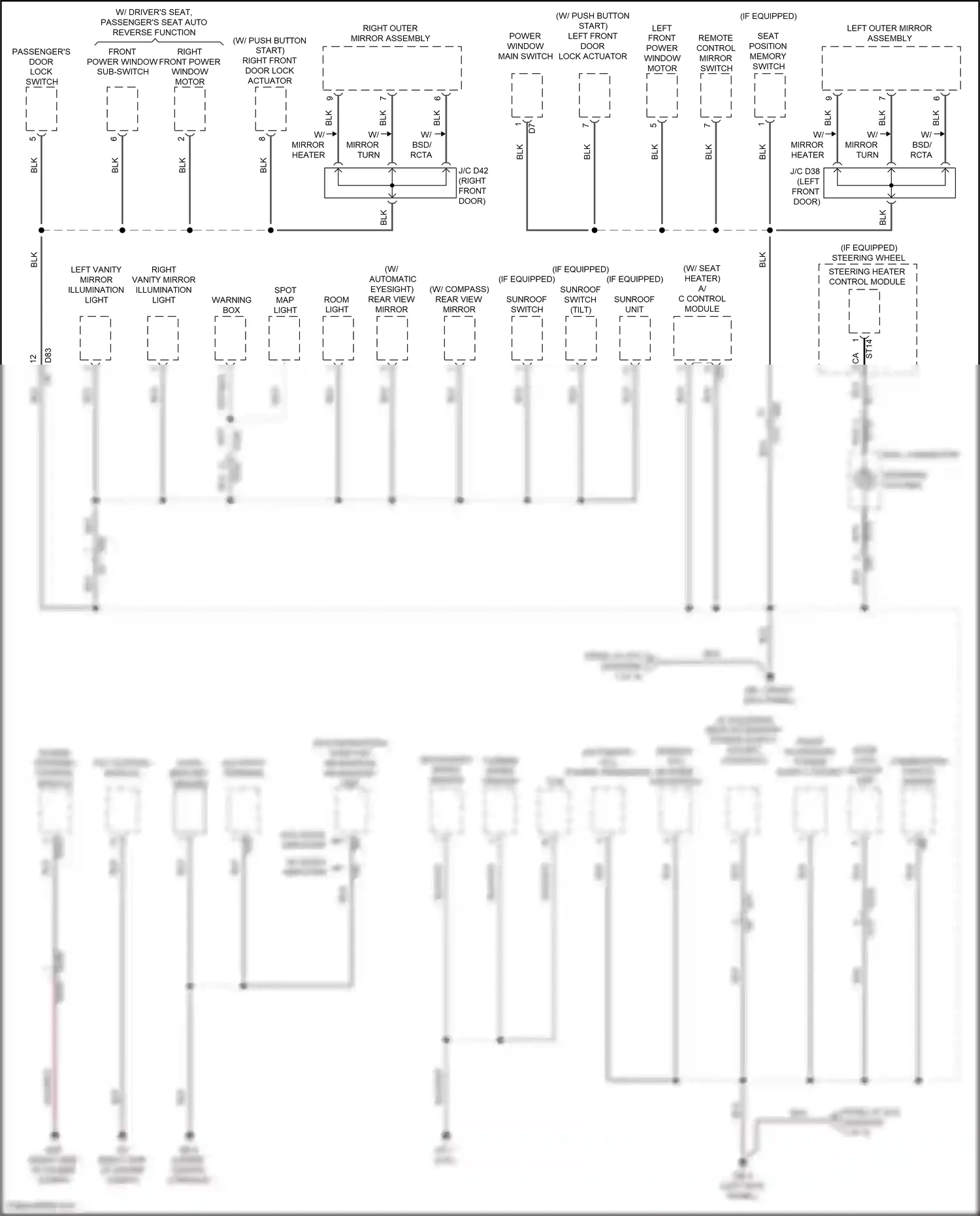 Wiring diagram steering column) for Subaru Outback BS facelift (2017-2021) (5 of 31)