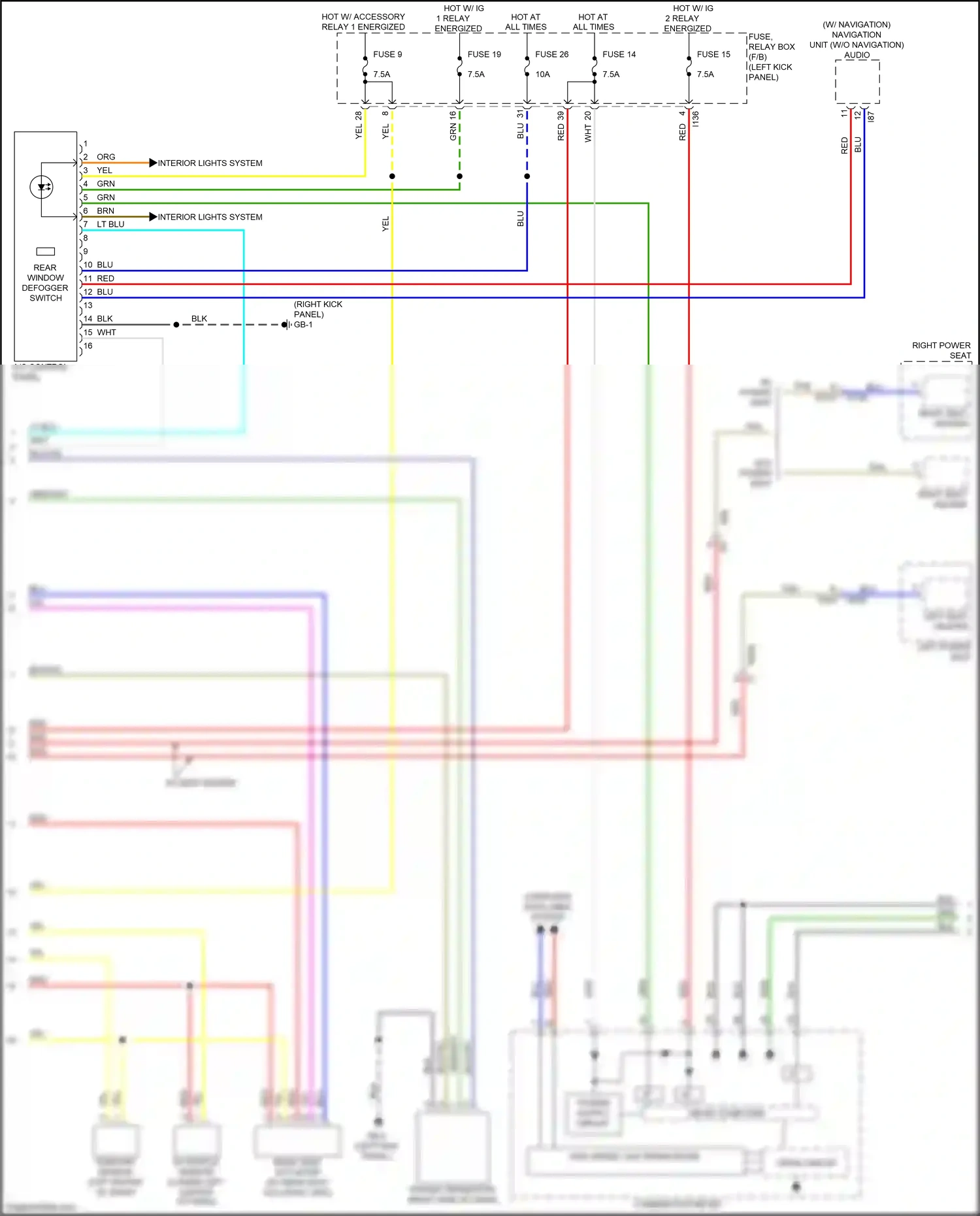 Wiring diagram sunload sensor for Subaru Outback BS facelift (2017-2021) (2 of 2)