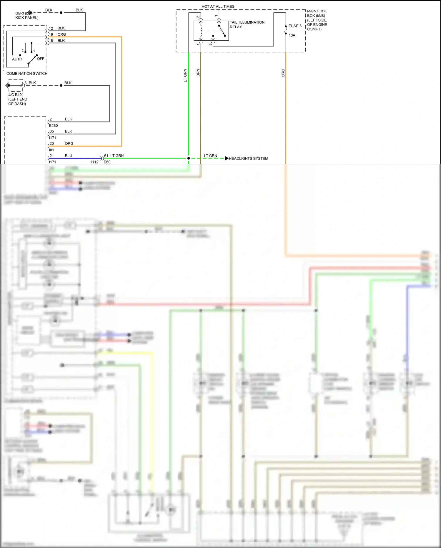 Wiring diagram tan for Subaru Outback BS facelift (2017-2021) (6 of 15)