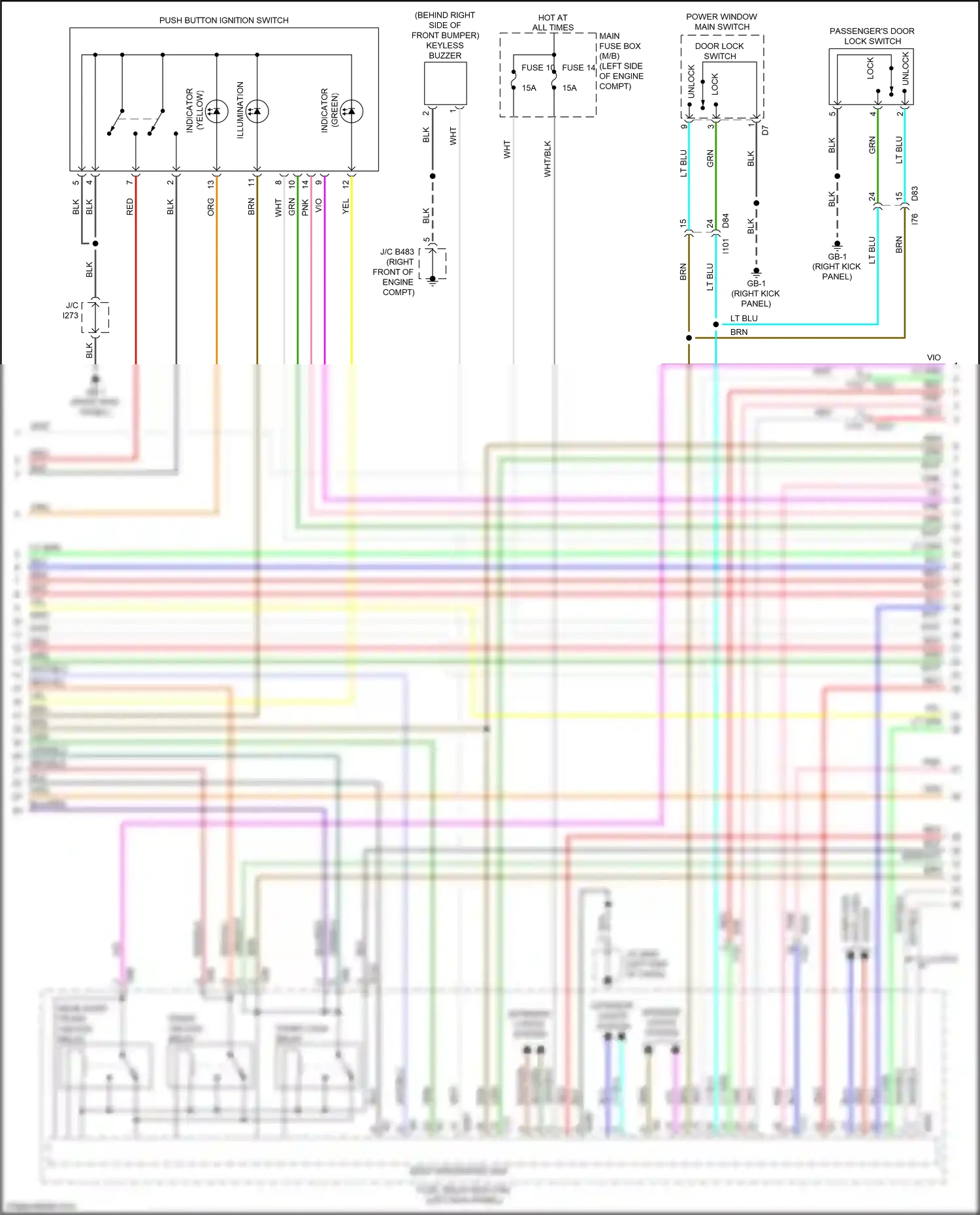 Wiring diagram yel for Subaru Outback BS facelift (2017-2021) (24 of 109)