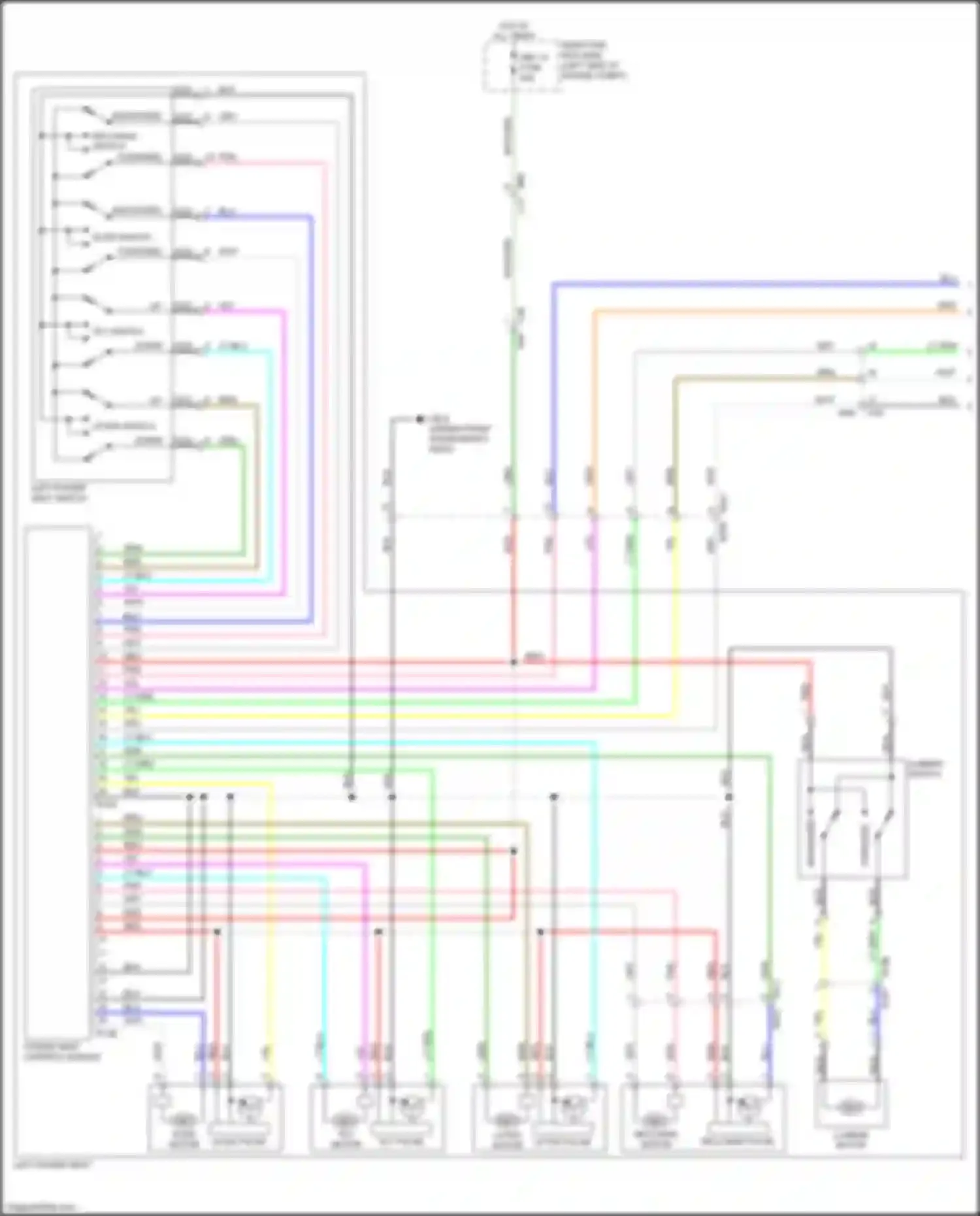 Outback Subaru BS (2014-2018): Memory systems circuit (1 of 2)