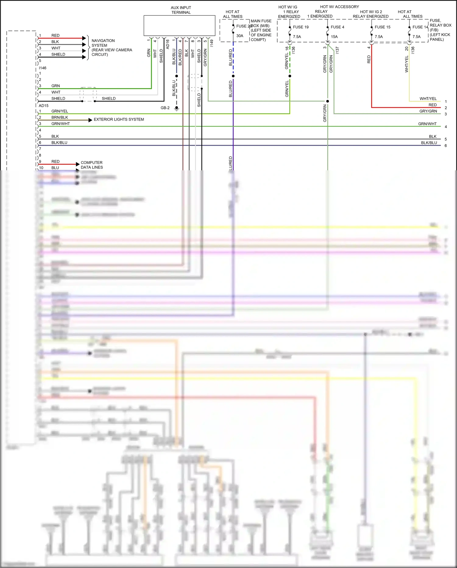 Wiring diagram air conditioning system for Subaru Outback BS (2014-2018) (6 of 6)