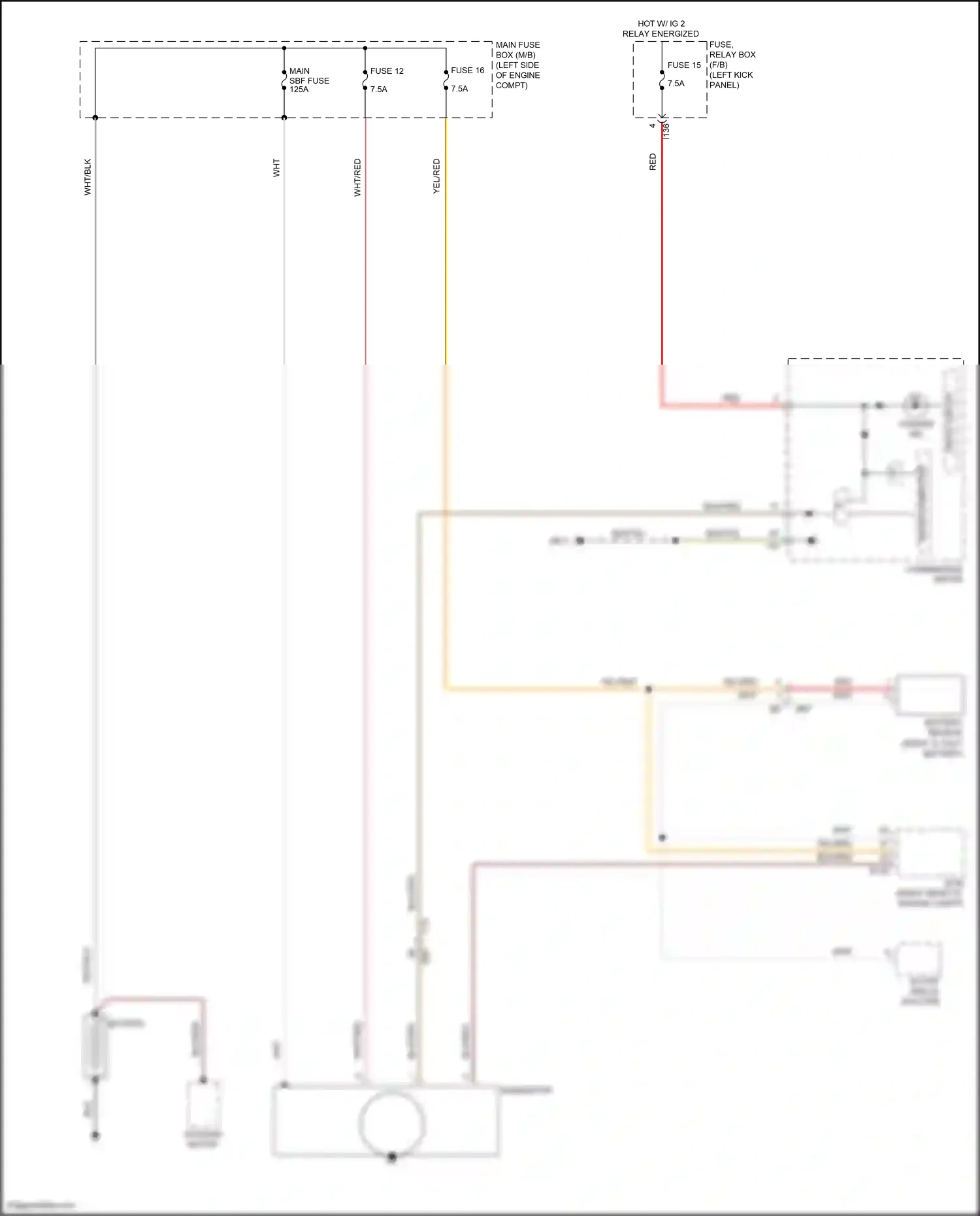 Wiring diagram combination meter for Subaru Outback BS (2014-2018) (1 of 44)