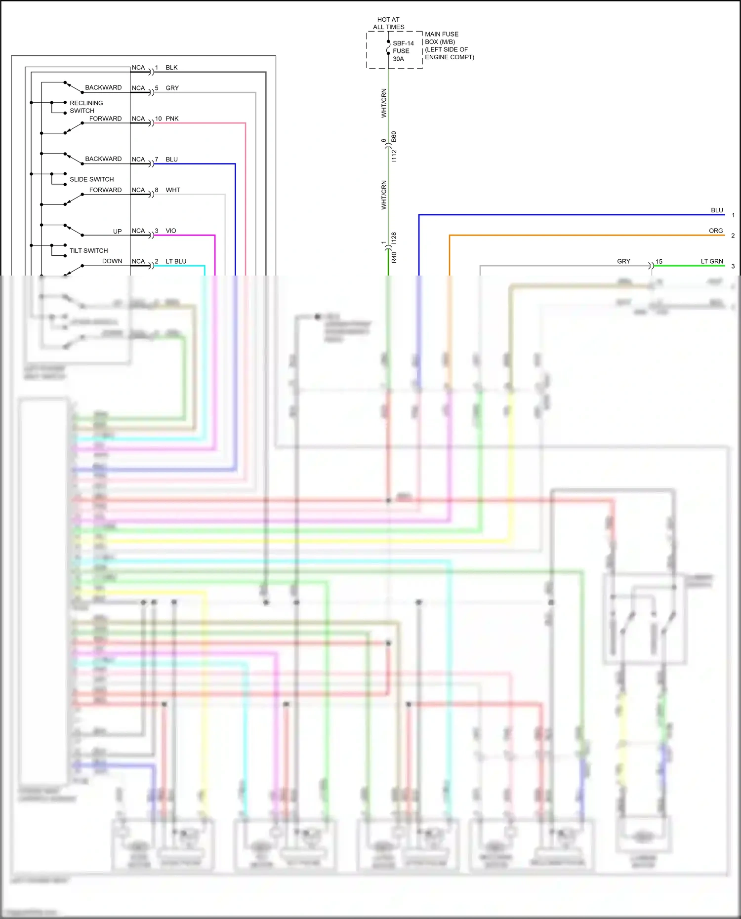 Subaru Outback BS (2014-2018) forward/ wiring diagram  (1 of 2)