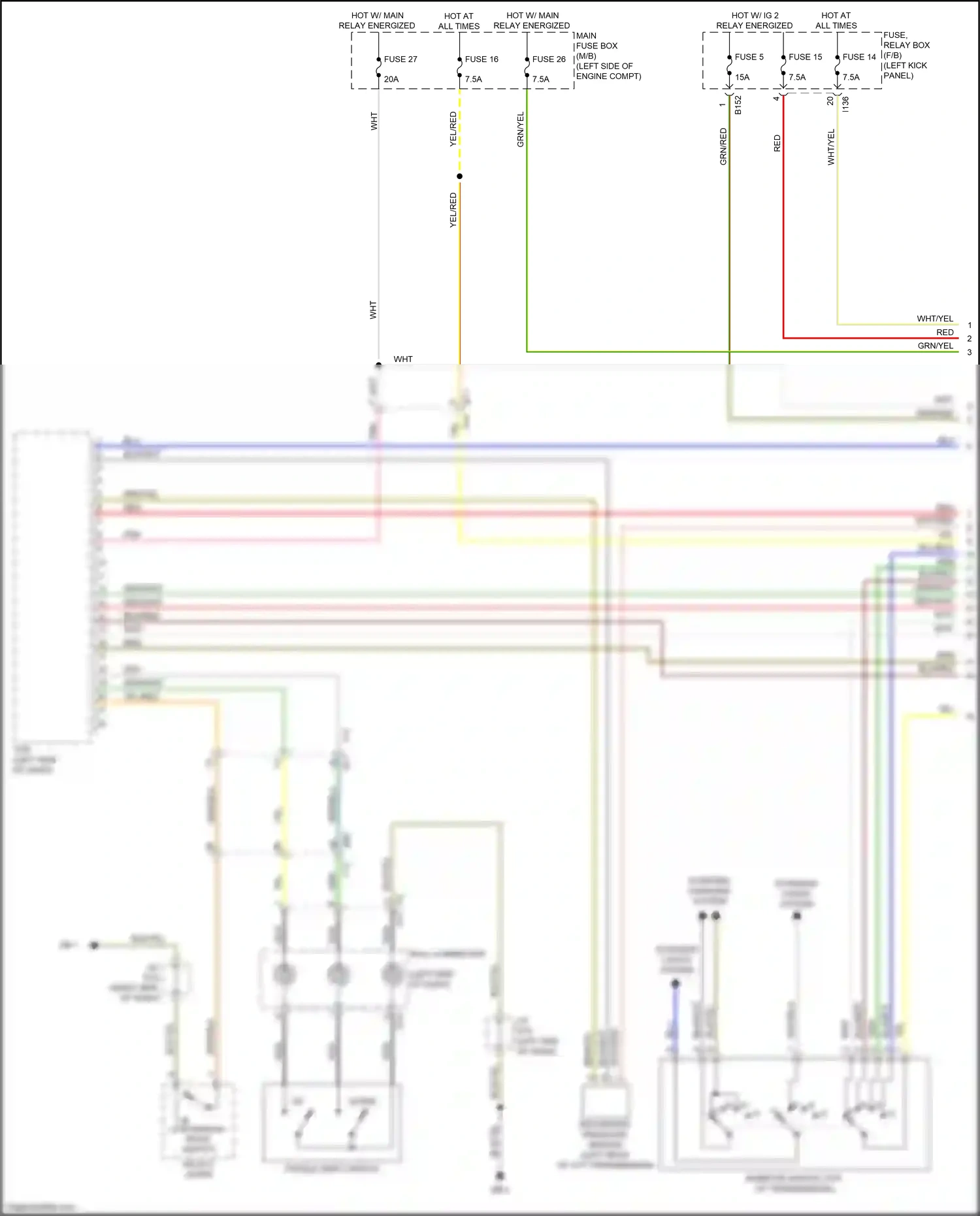 Wiring diagram grn/yel for Subaru Outback BS (2014-2018) (25 of 39)