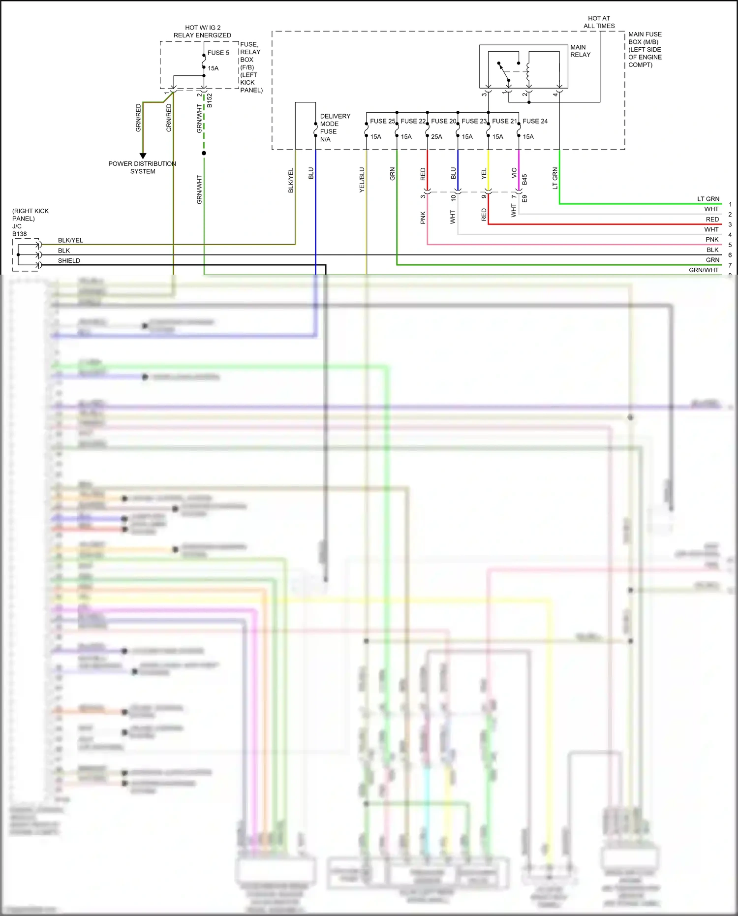 Subaru Outback BS (2014-2018) (left kick panel) wiring diagram  (93 of 97)