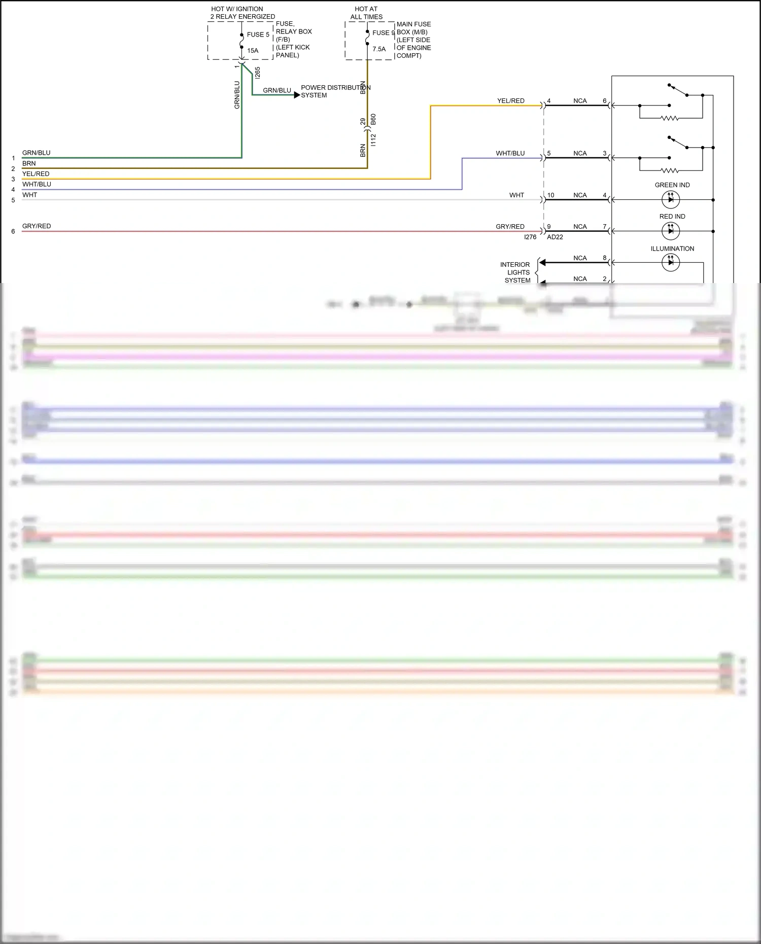 Subaru Outback BS (2014-2018) (left kick panel) wiring diagram  (16 of 97)