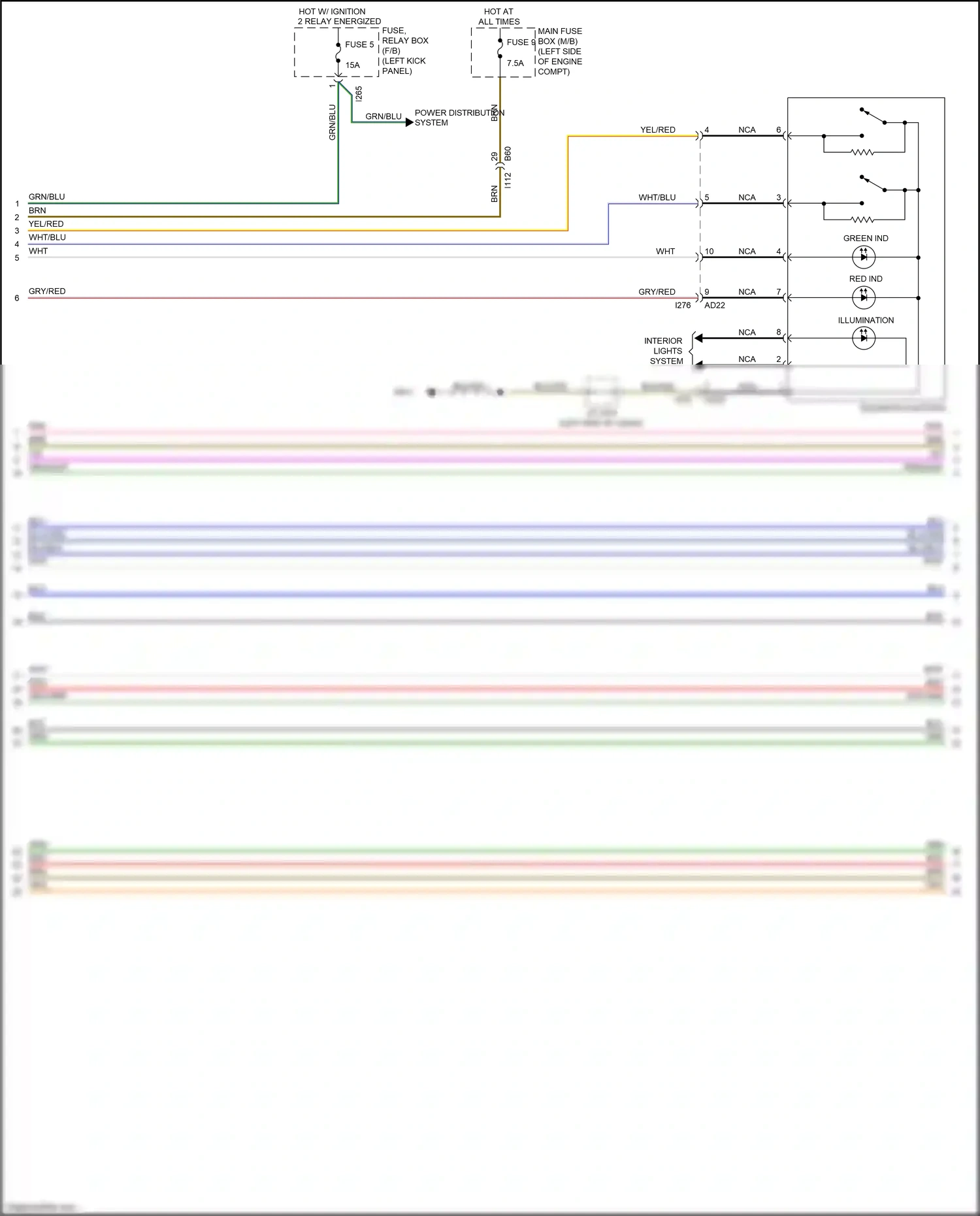 Subaru Outback BS (2014-2018) (left kick panel) wiring diagram  (27 of 97)