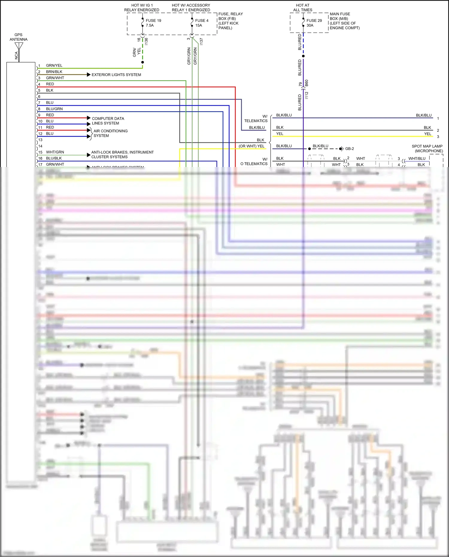 Subaru Outback BS (2014-2018) (left kick panel) wiring diagram  (21 of 97)