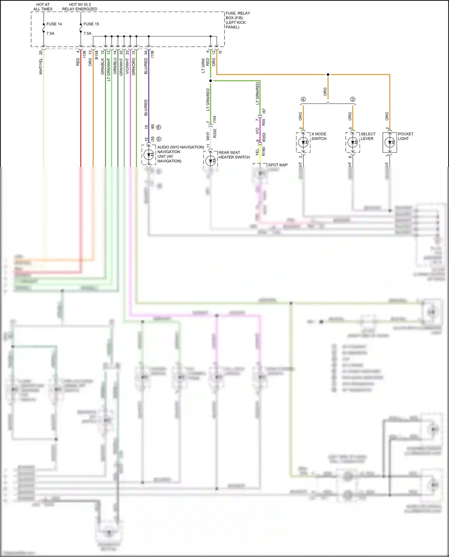 Subaru Outback BS (2014-2018) (left kick panel) wiring diagram  (40 of 97)