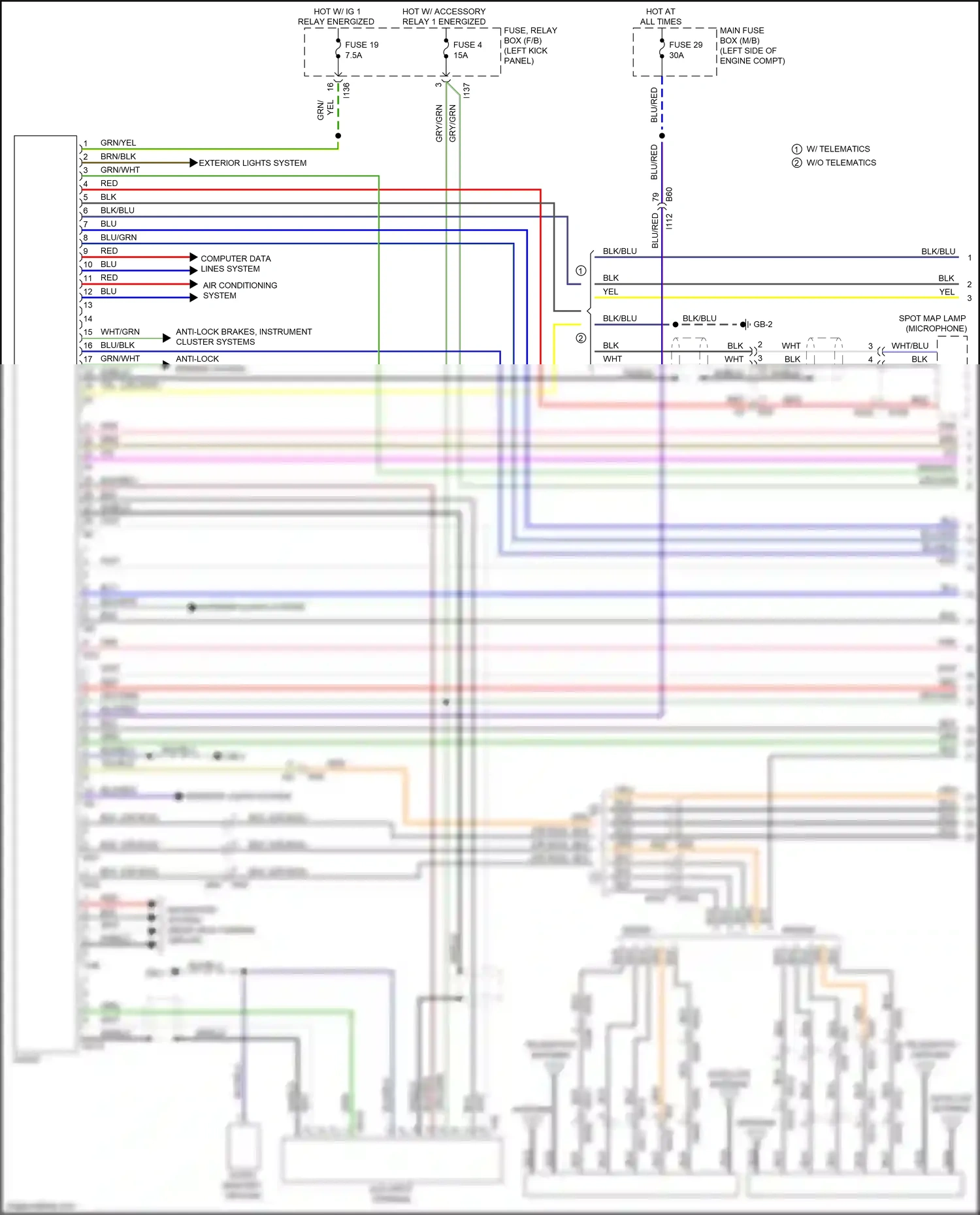 Subaru Outback BS (2014-2018) (left kick panel) wiring diagram  (26 of 97)