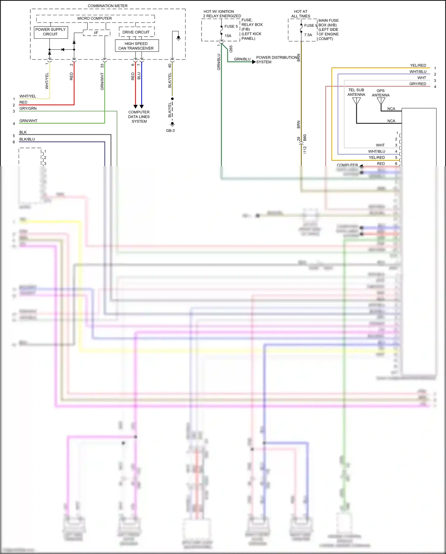Subaru Outback BS (2014-2018) (left kick panel) wiring diagram  (30 of 97)