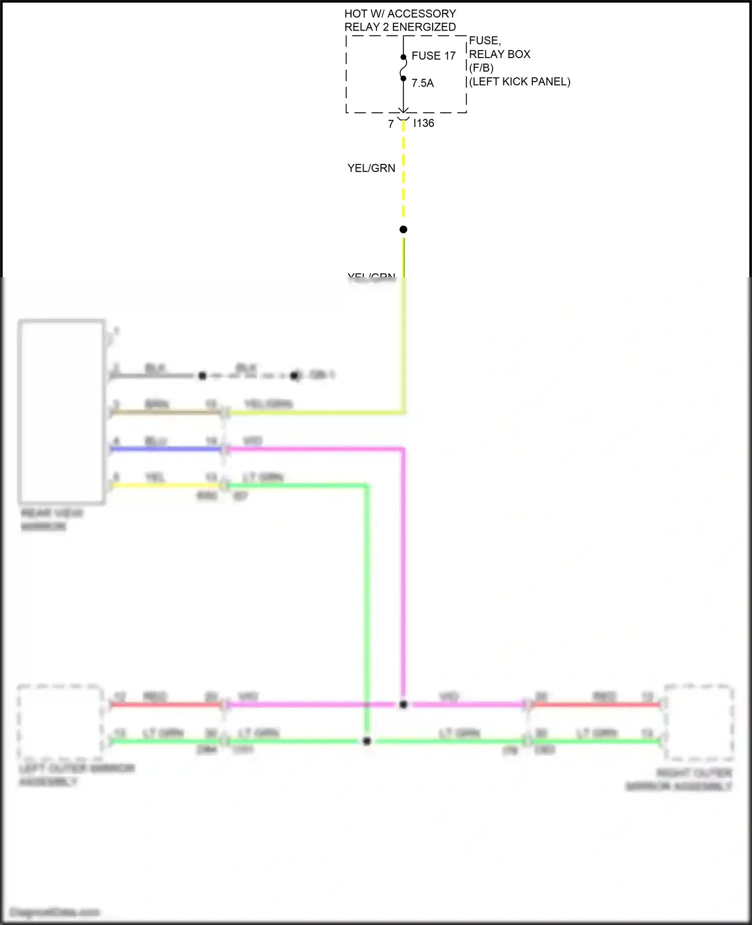Subaru Outback BS (2014-2018) (left kick panel) wiring diagram  (62 of 97)