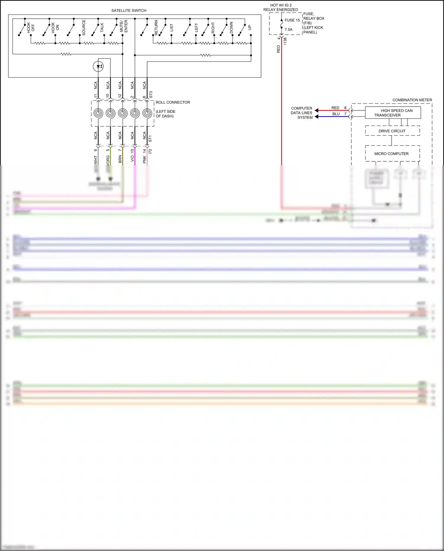 Subaru Outback BS (2014-2018) (left kick panel) wiring diagram  (22 of 97)