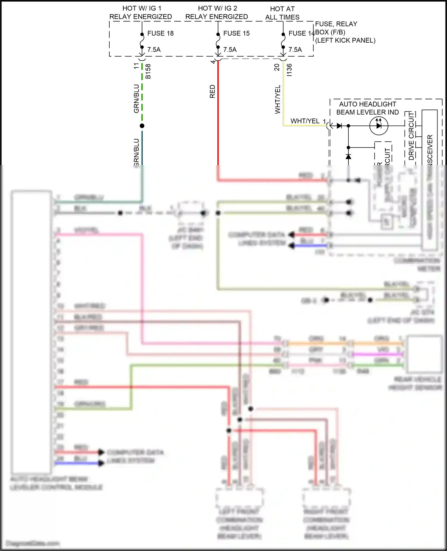Subaru Outback BS (2014-2018) (left kick panel) wiring diagram  (54 of 97)