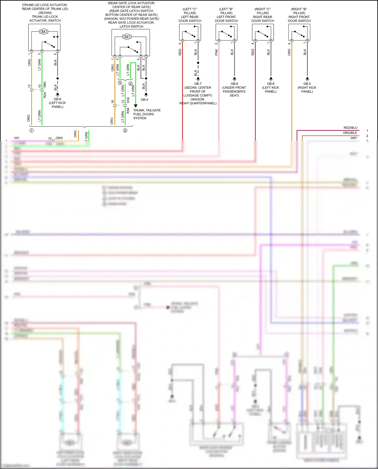 Subaru Outback BS (2014-2018) (left kick panel) wiring diagram  (3 of 97)