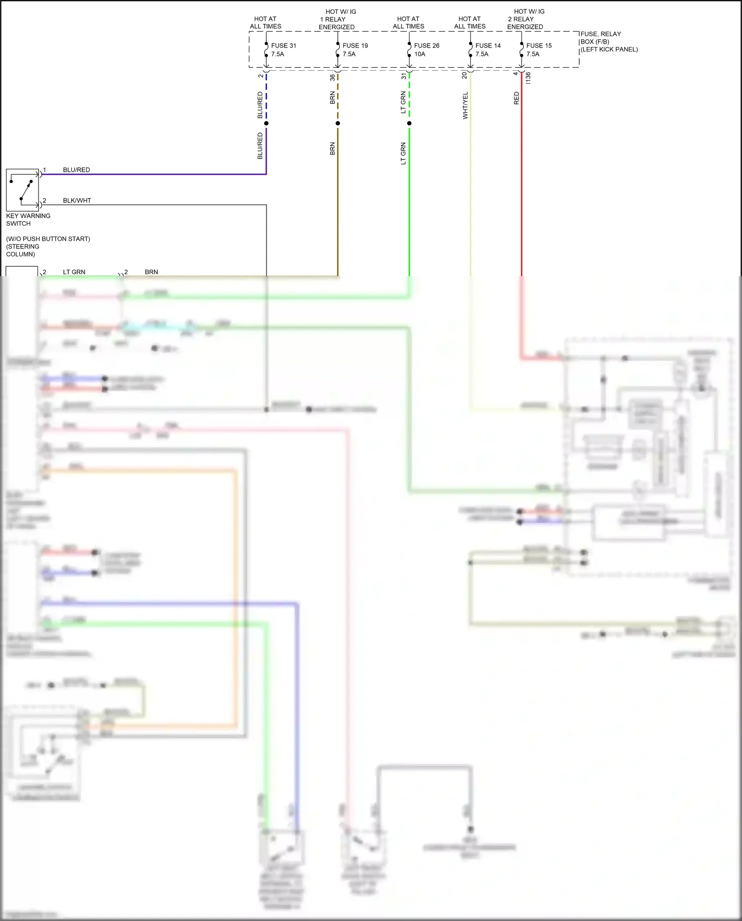 Subaru Outback BS (2014-2018) (left kick panel) wiring diagram  (1 of 97)
