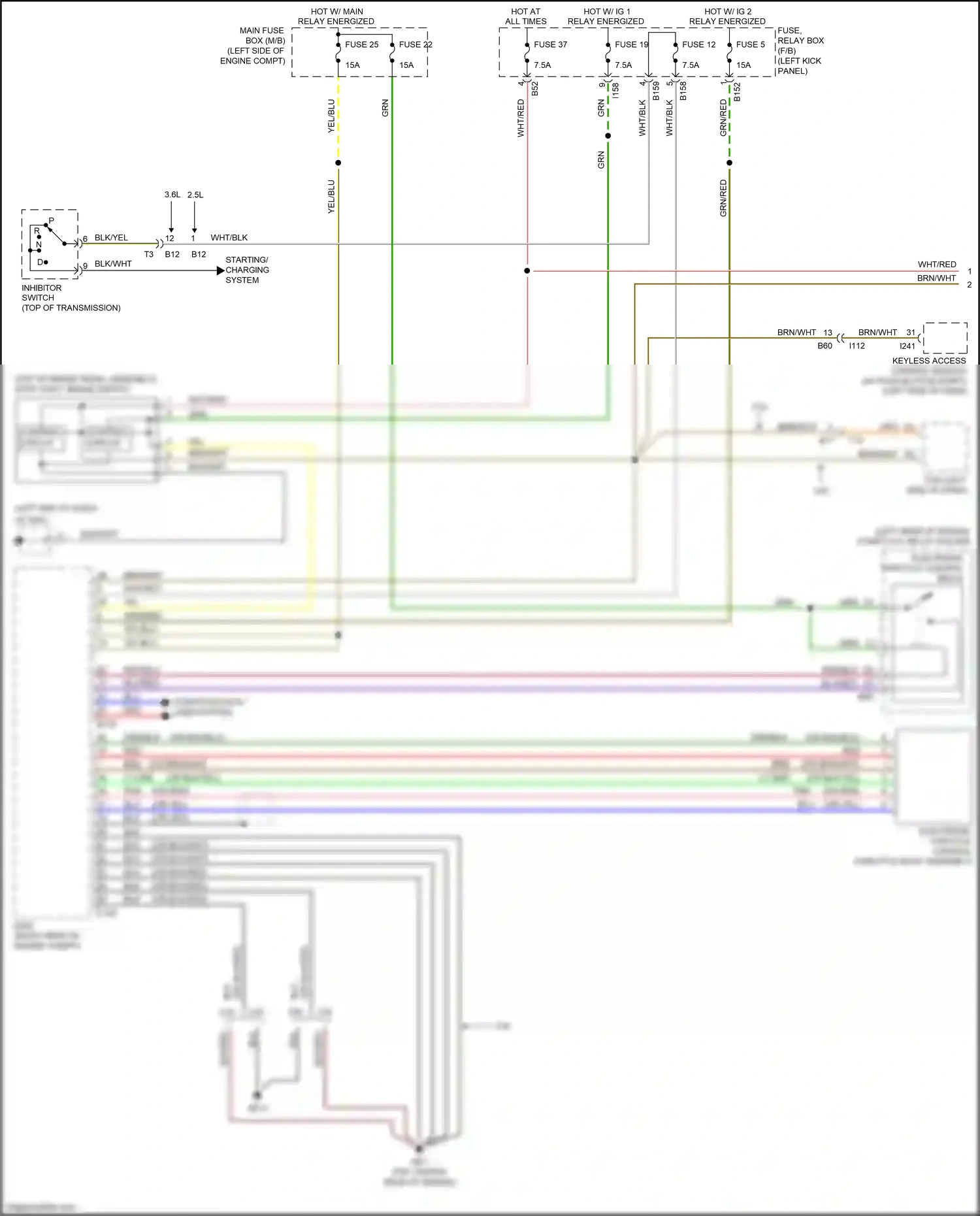 Subaru Outback BS (2014-2018) (left kick panel) wiring diagram  (84 of 97)