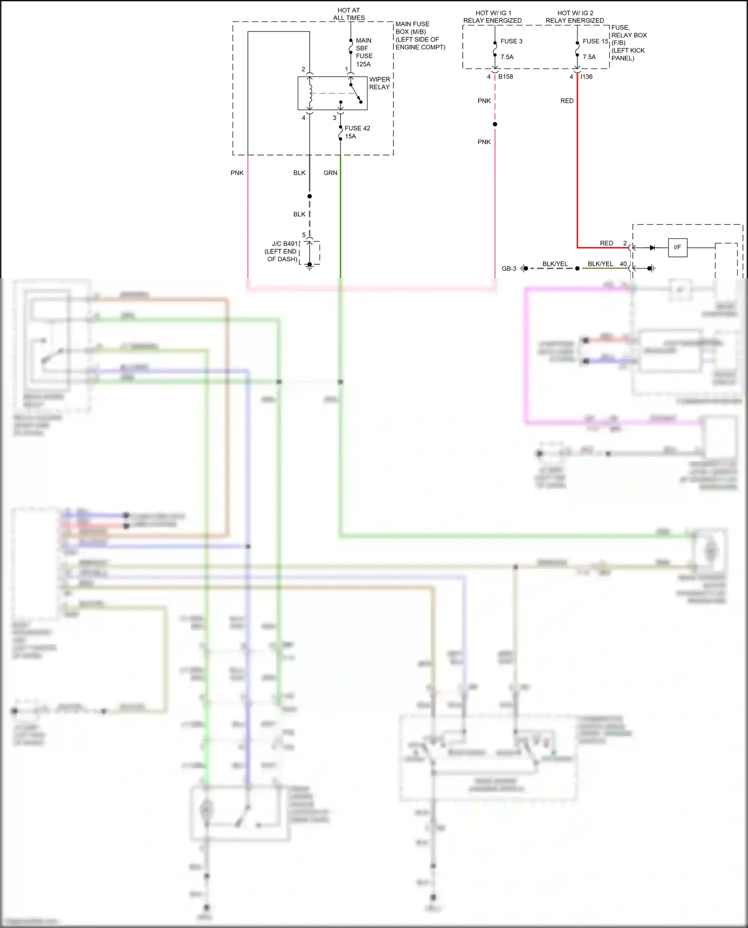 Subaru Outback BS (2014-2018) (left kick panel) wiring diagram  (80 of 97)