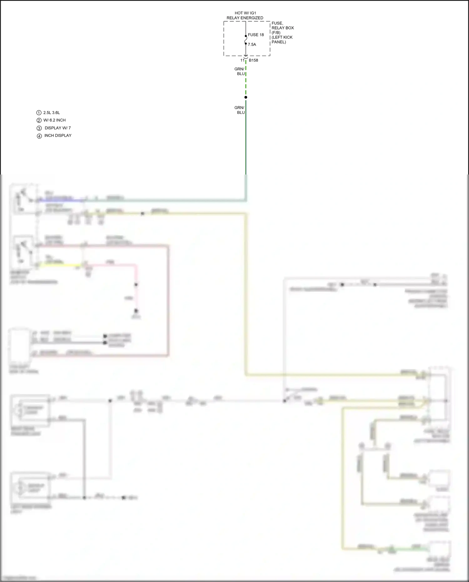 Subaru Outback BS (2014-2018) (left kick panel) wiring diagram  (63 of 97)