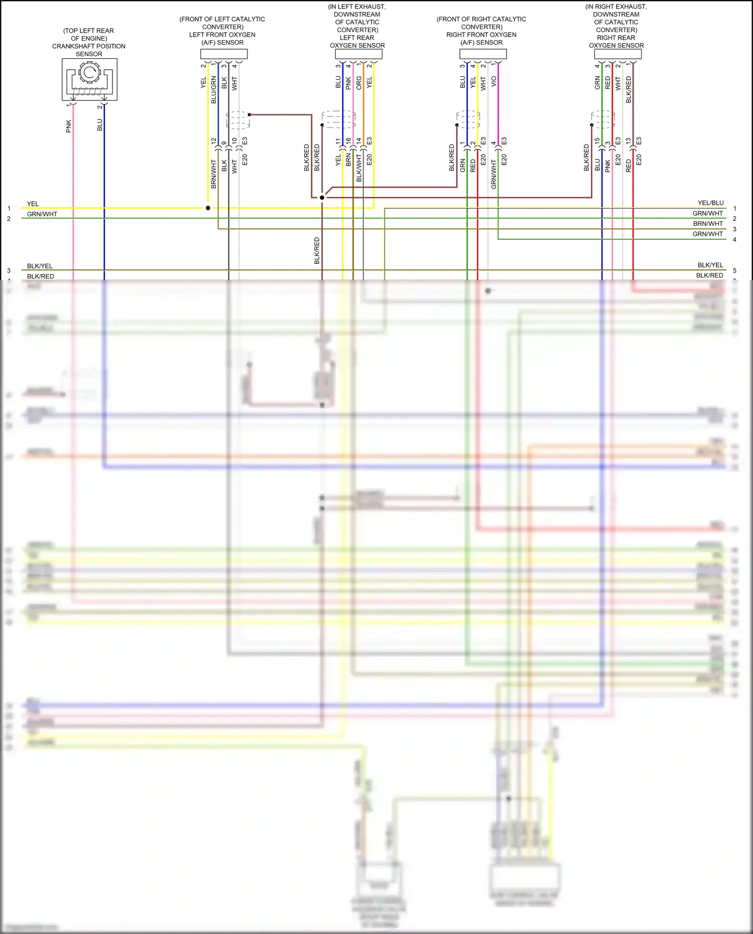 Subaru Outback BS (2014-2018) right front oxygen (a/f) sensor wiring diagram  (2 of 2)