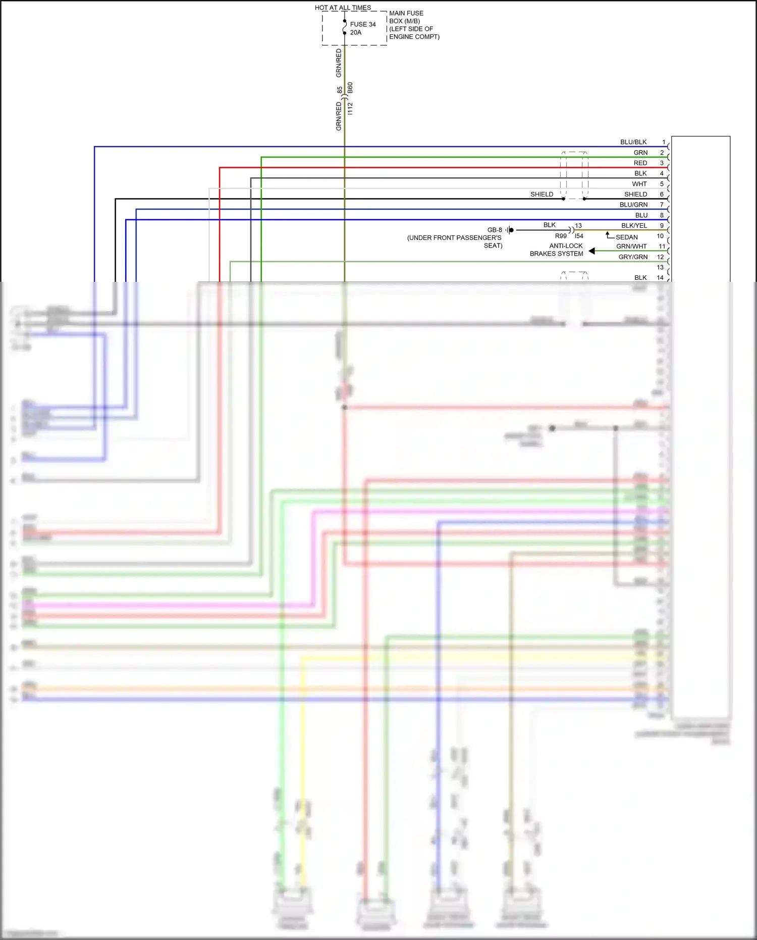 Wiring diagram vio for Subaru Outback BS (2014-2018) (20 of 89)