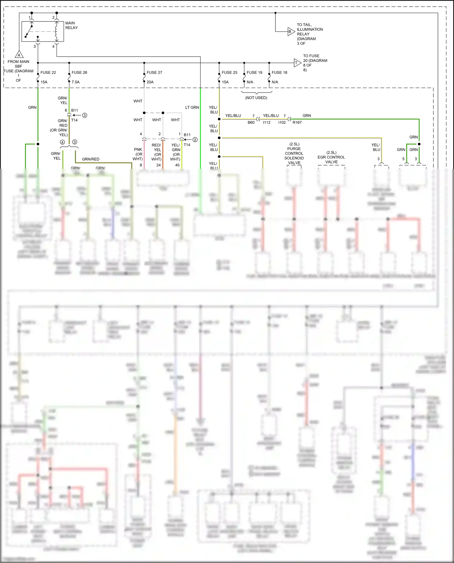 Subaru Outback BS (2014-2018) (w/ driver's, passenger's seat auto reverse function) wiring diagram  (1 of 1)