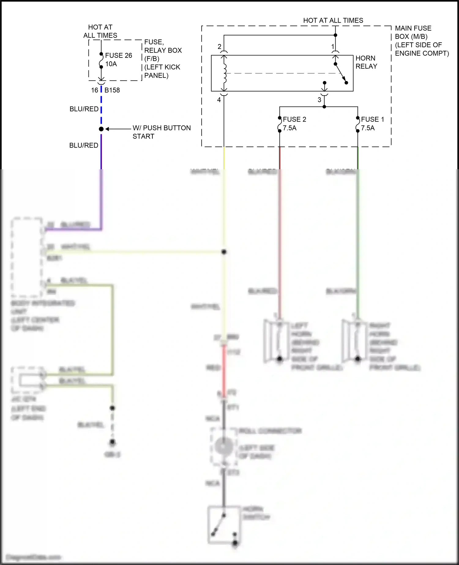 Subaru Outback BS (2014-2018) (w/ push button start) wiring diagram  (12 of 19)