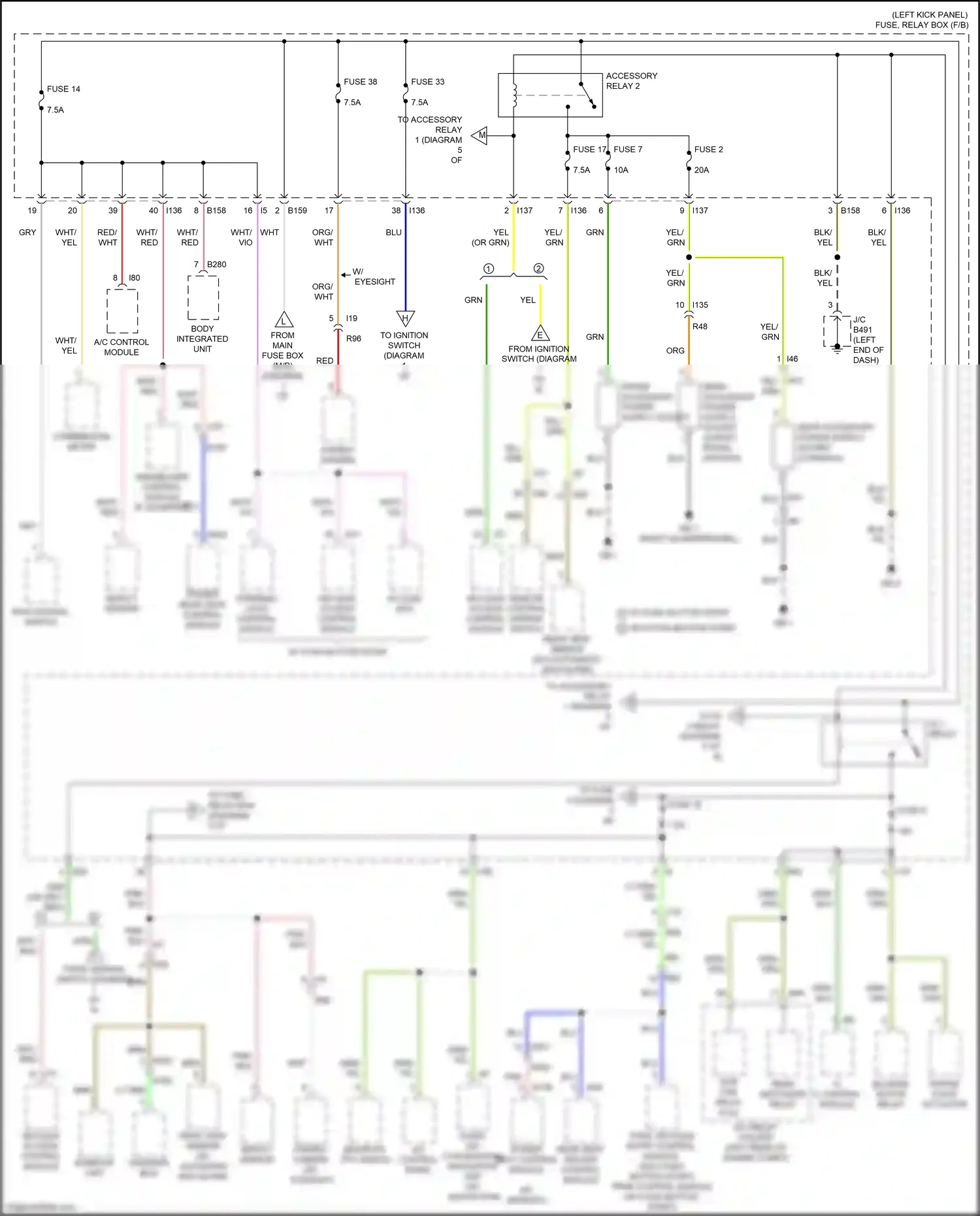 Subaru Outback BS (2014-2018) (w/ push button start) wiring diagram  (15 of 19)