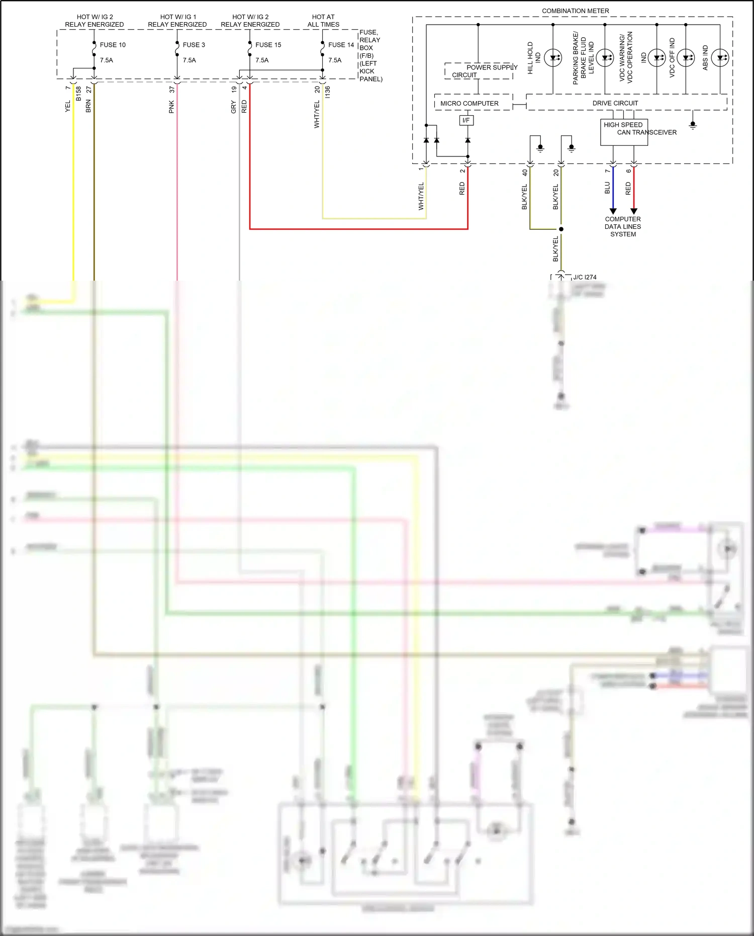 Subaru Outback BS (2014-2018) (w/ push button start) wiring diagram  (1 of 19)