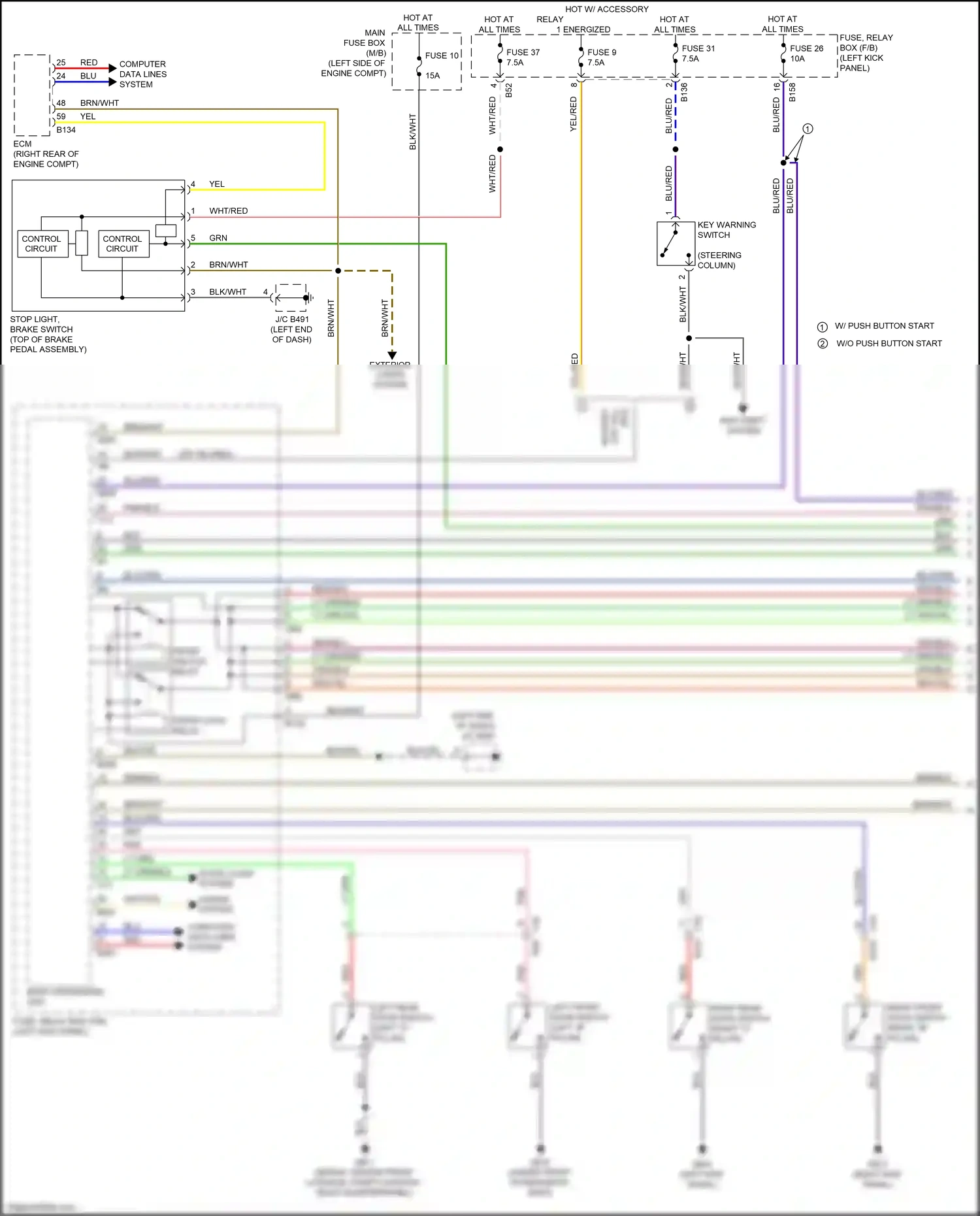 Subaru Outback BS (2014-2018) (w/ push button start) wiring diagram  (7 of 19)