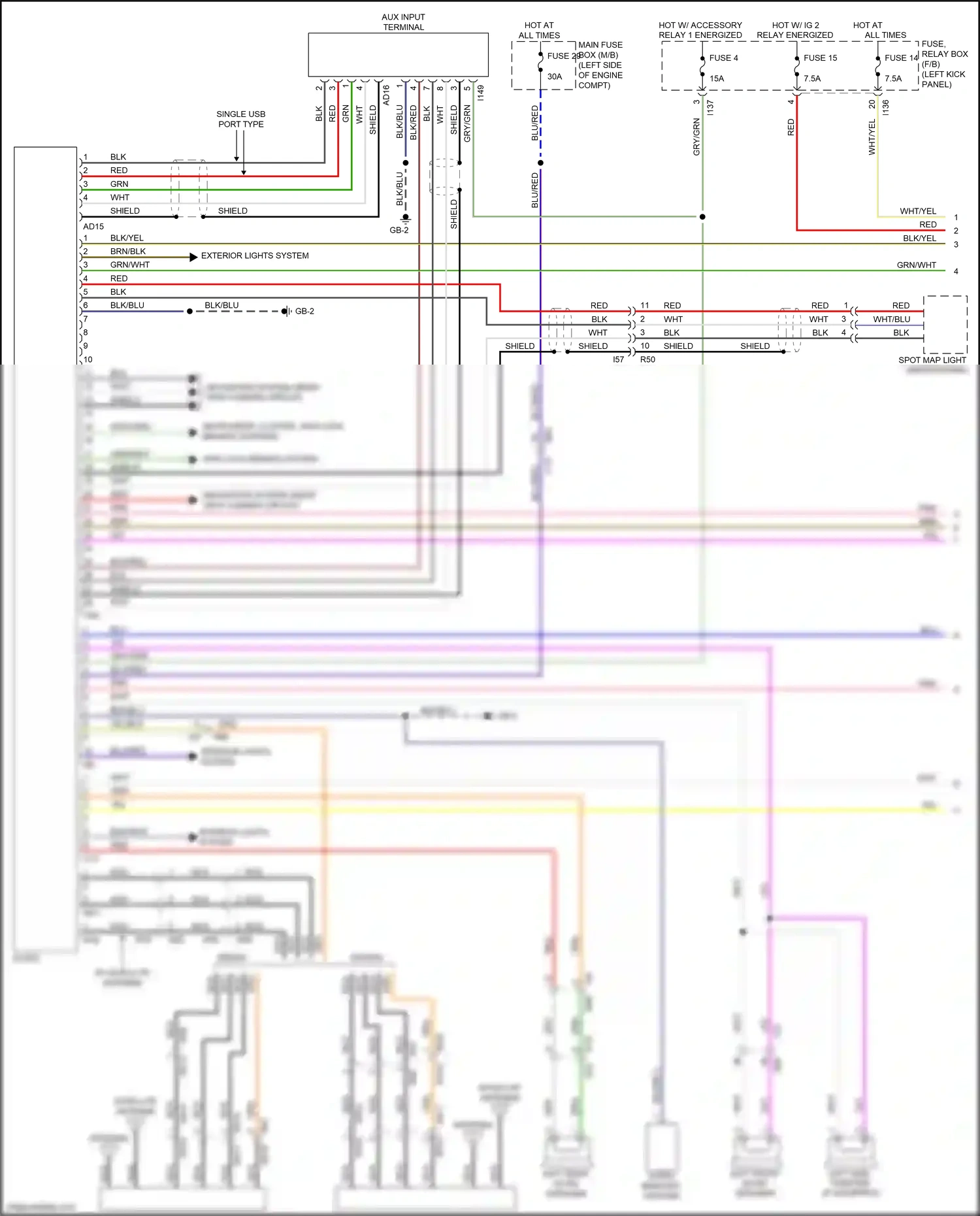Wiring diagram wht/blu for Subaru Outback BS (2014-2018) (7 of 30)