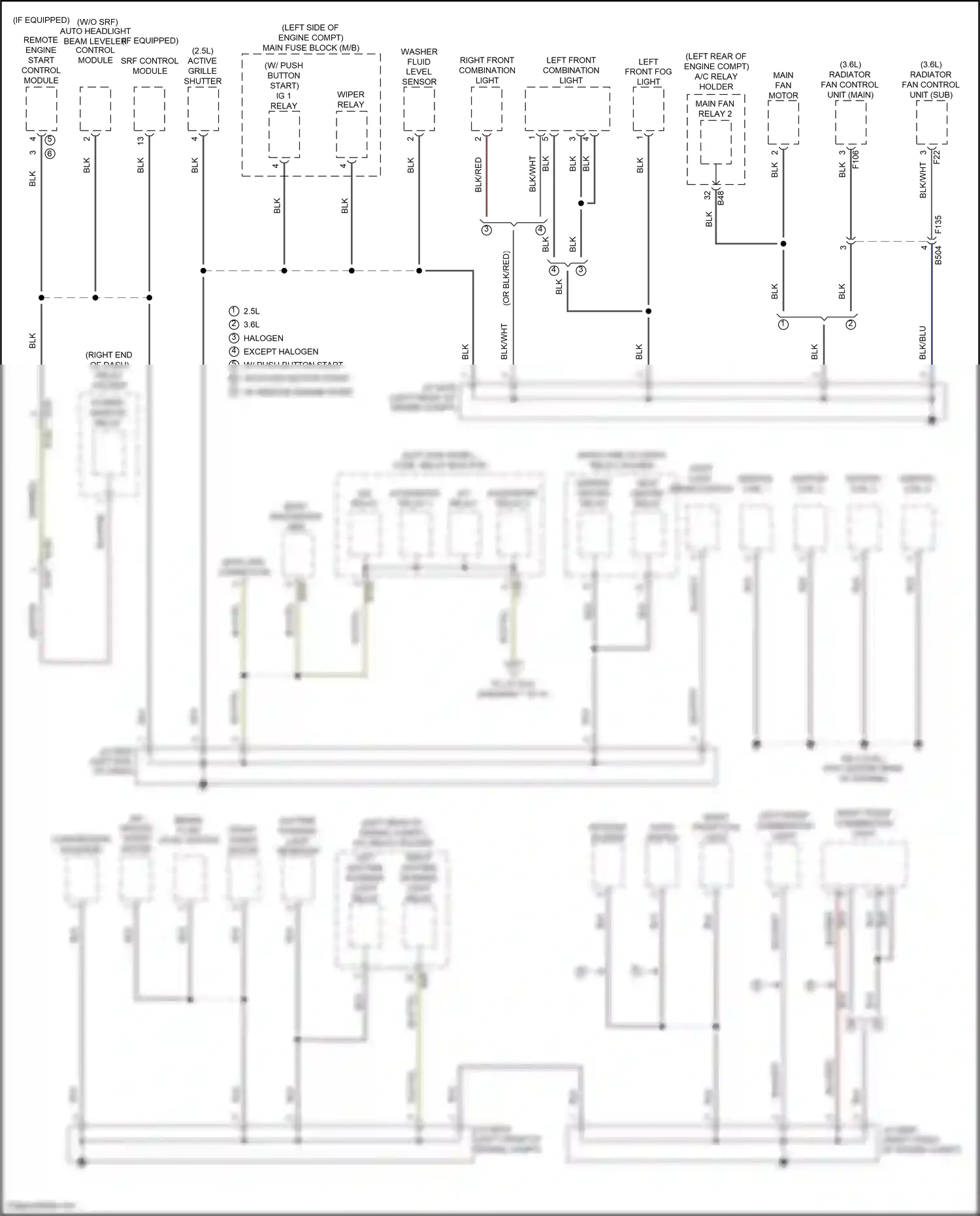 Wiring diagram wiper deicer for Subaru Outback BS (2014-2018) (1 of 2)